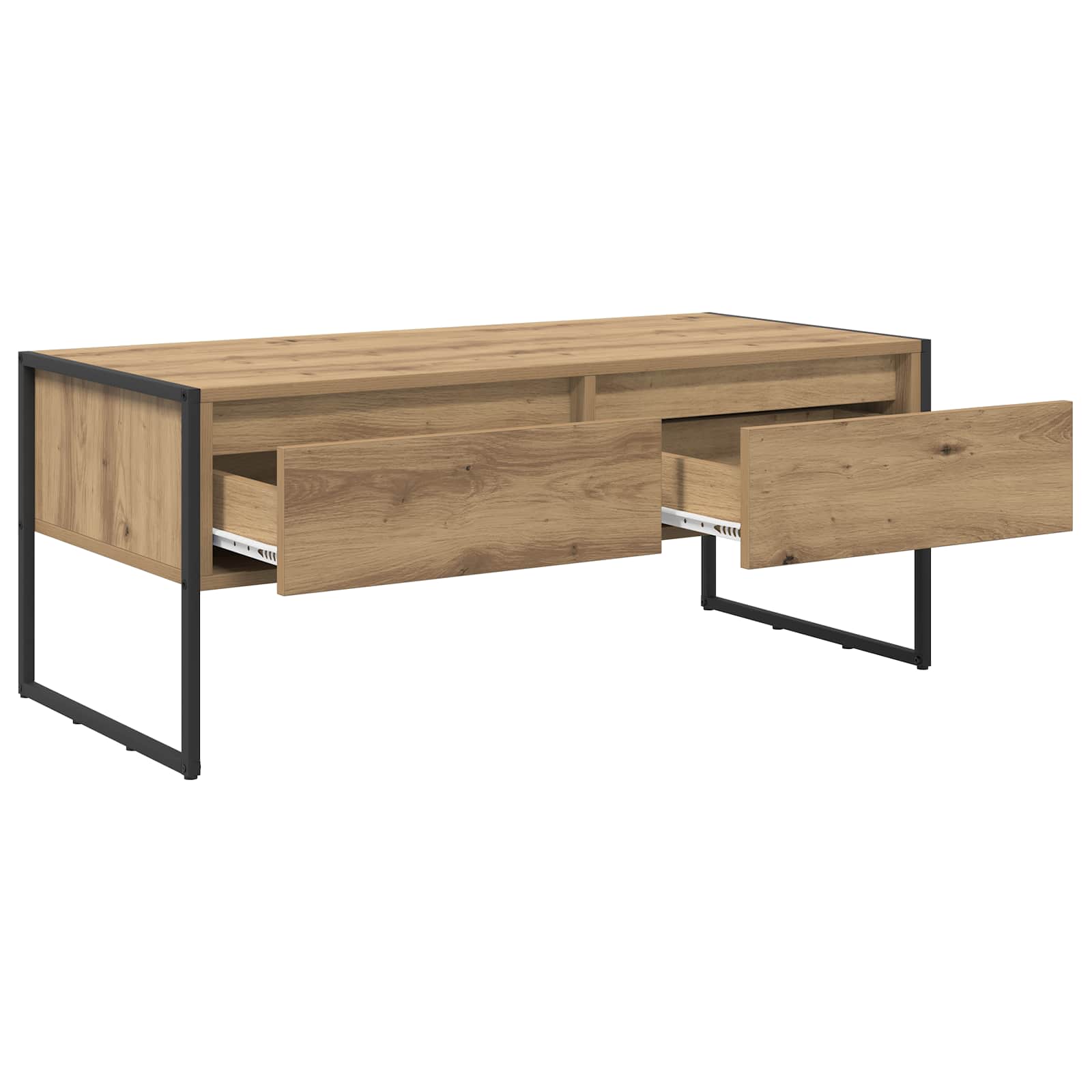 Table basse Chêne artisan 100 x 46 x 40 cm Bois d'ingénierie - XIOS