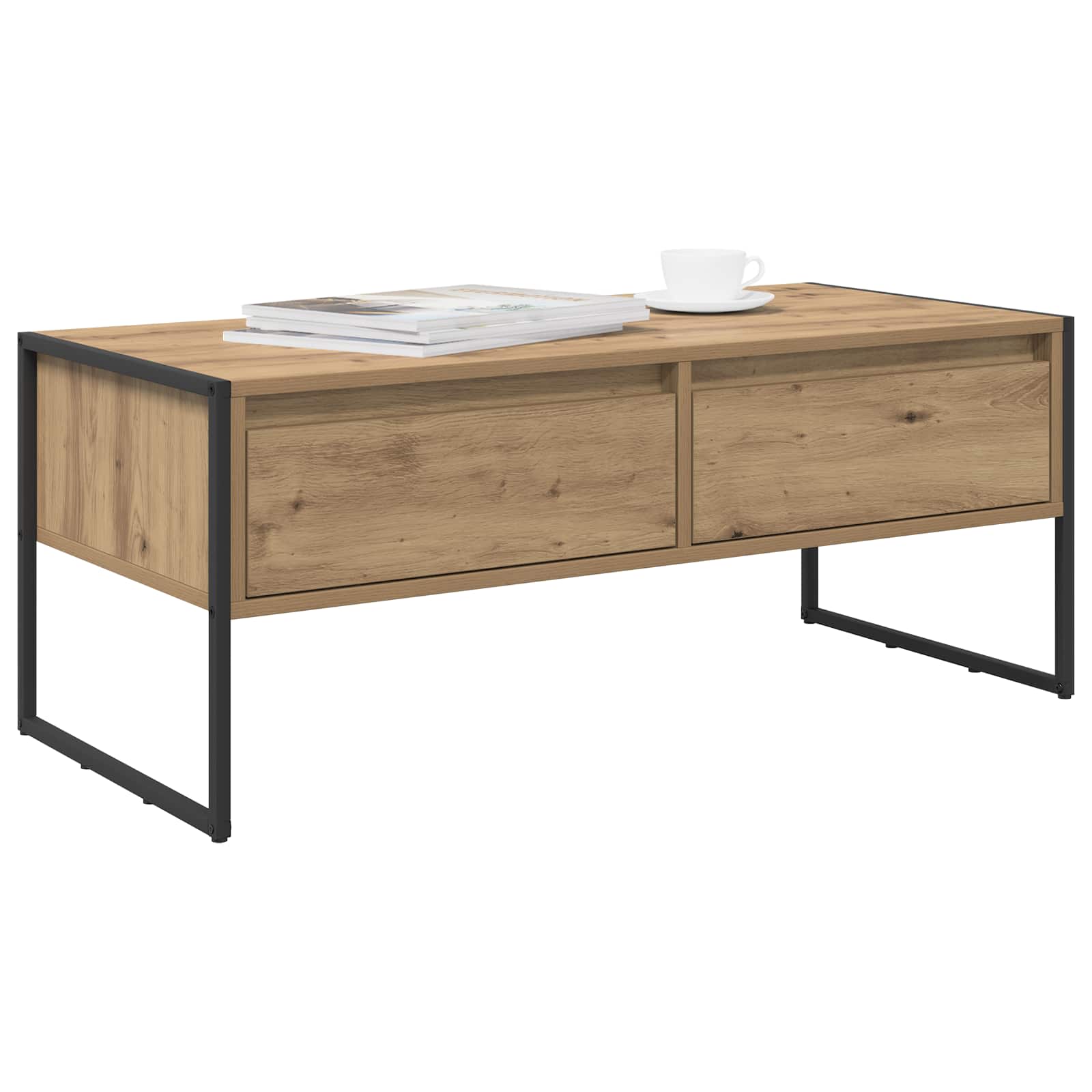 Table basse Chêne artisan 100 x 46 x 40 cm Bois d'ingénierie - XIOS