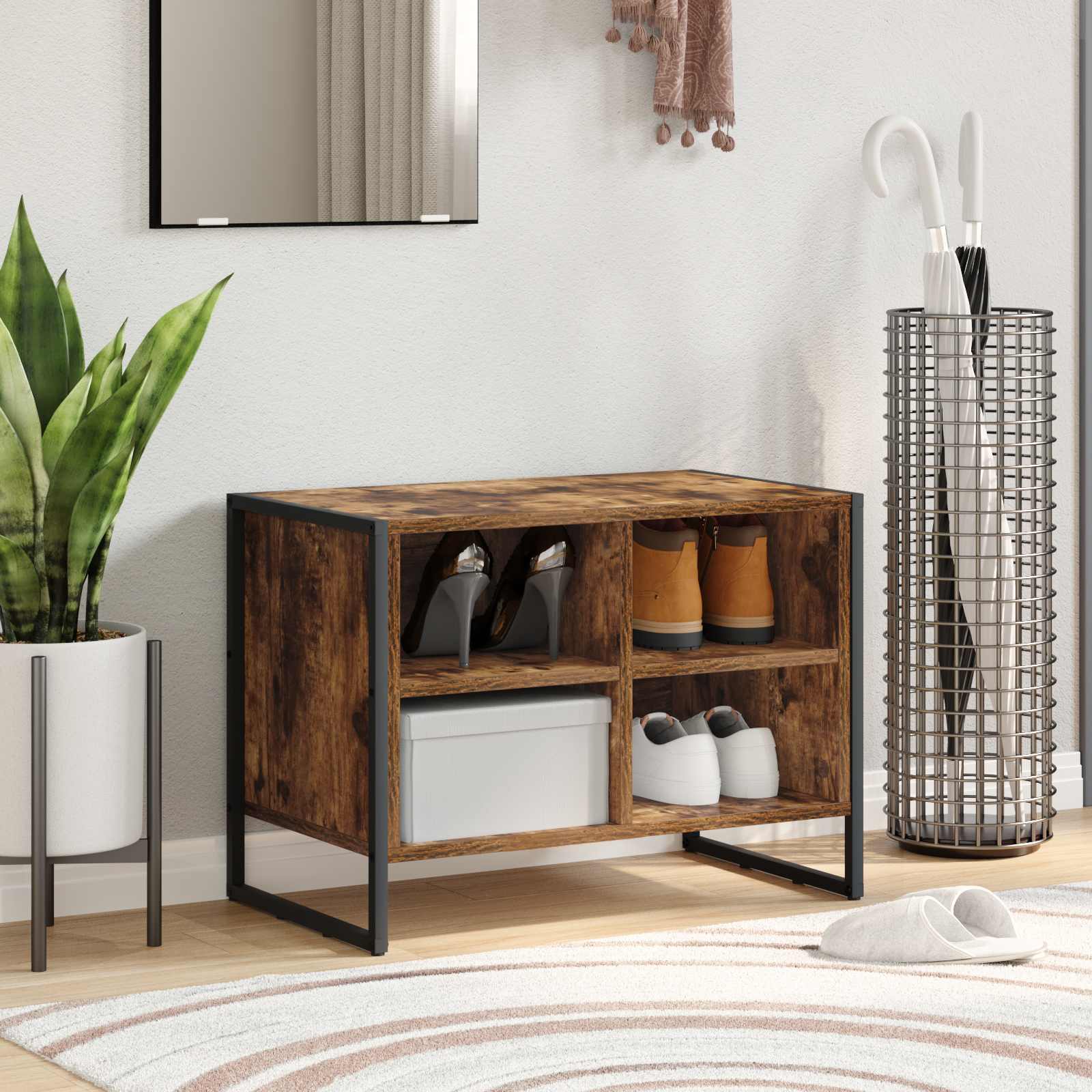 Cabinet à chaussures 60 x 35 x 44 cm Bois d'ingénierie - XIOS
