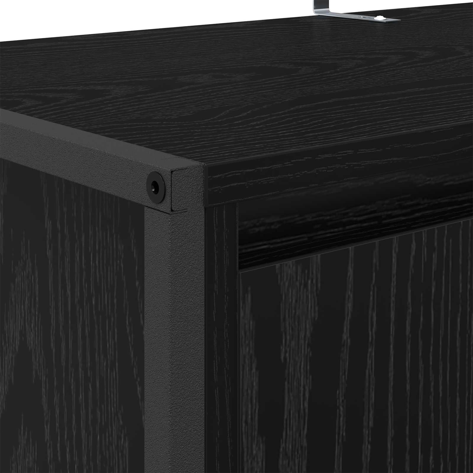 Cabinet à chaussures avec stockage Chêne noir 79 x 36 x 100 cm - XIOS