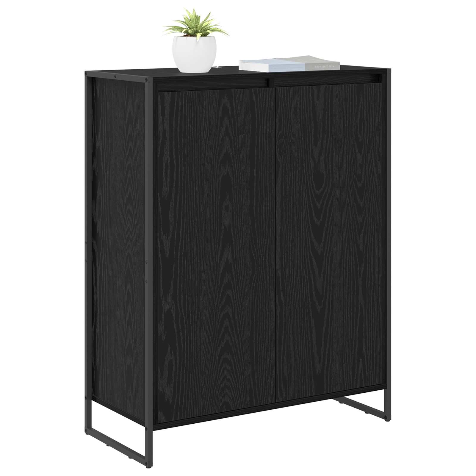 Cabinet à chaussures avec stockage Chêne noir 79 x 36 x 100 cm - XIOS