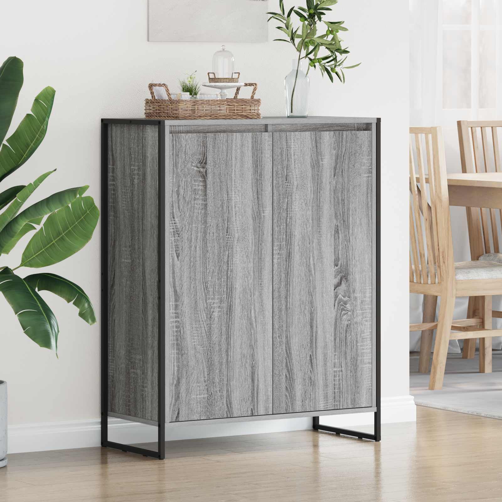 Cabinet à chaussures avec stockage Gris Sonoma 79 x 36 x 100 cm - XIOS