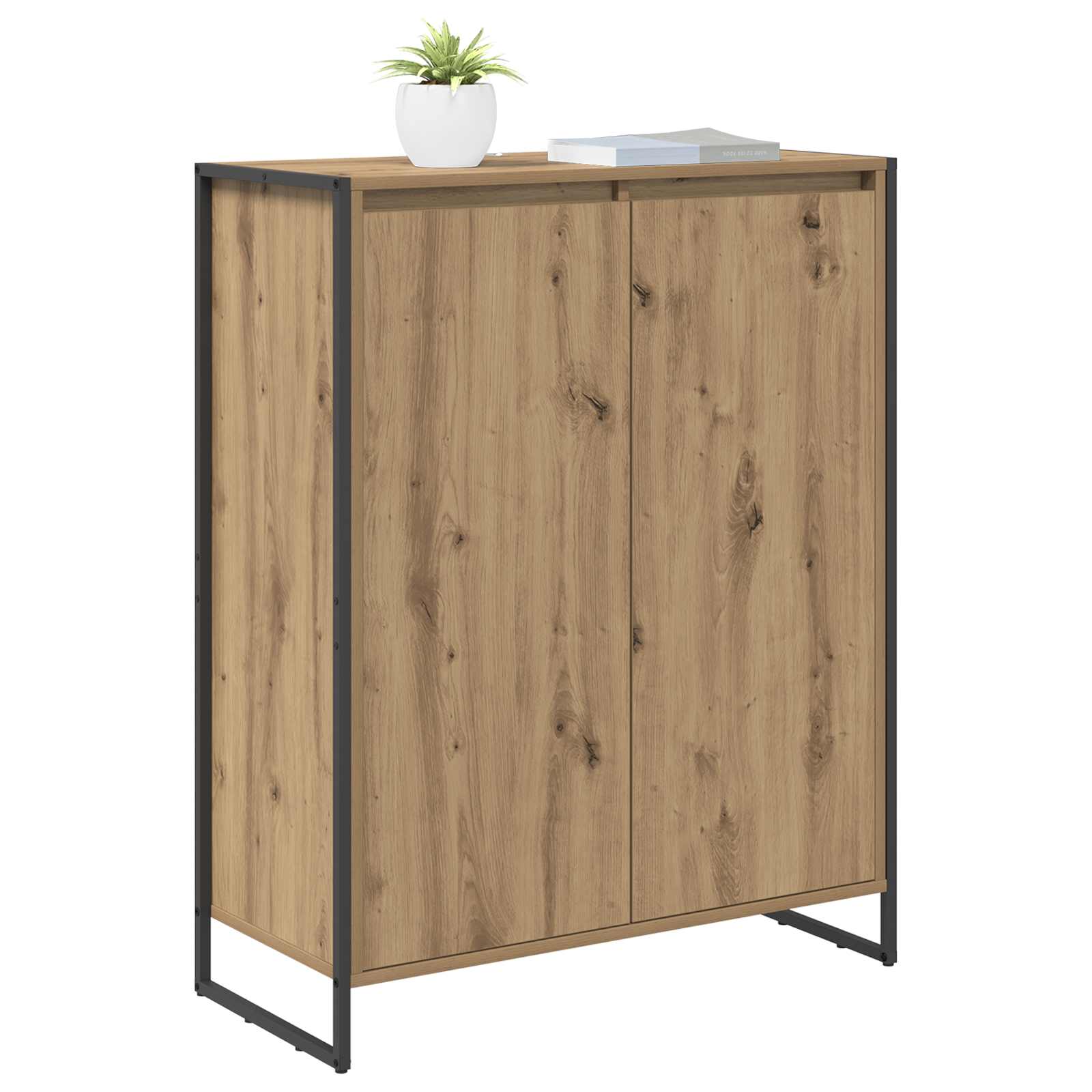 Cabinet à chaussures avec porte Chêne artisan 79 x 36 x 100 cm - XIOS