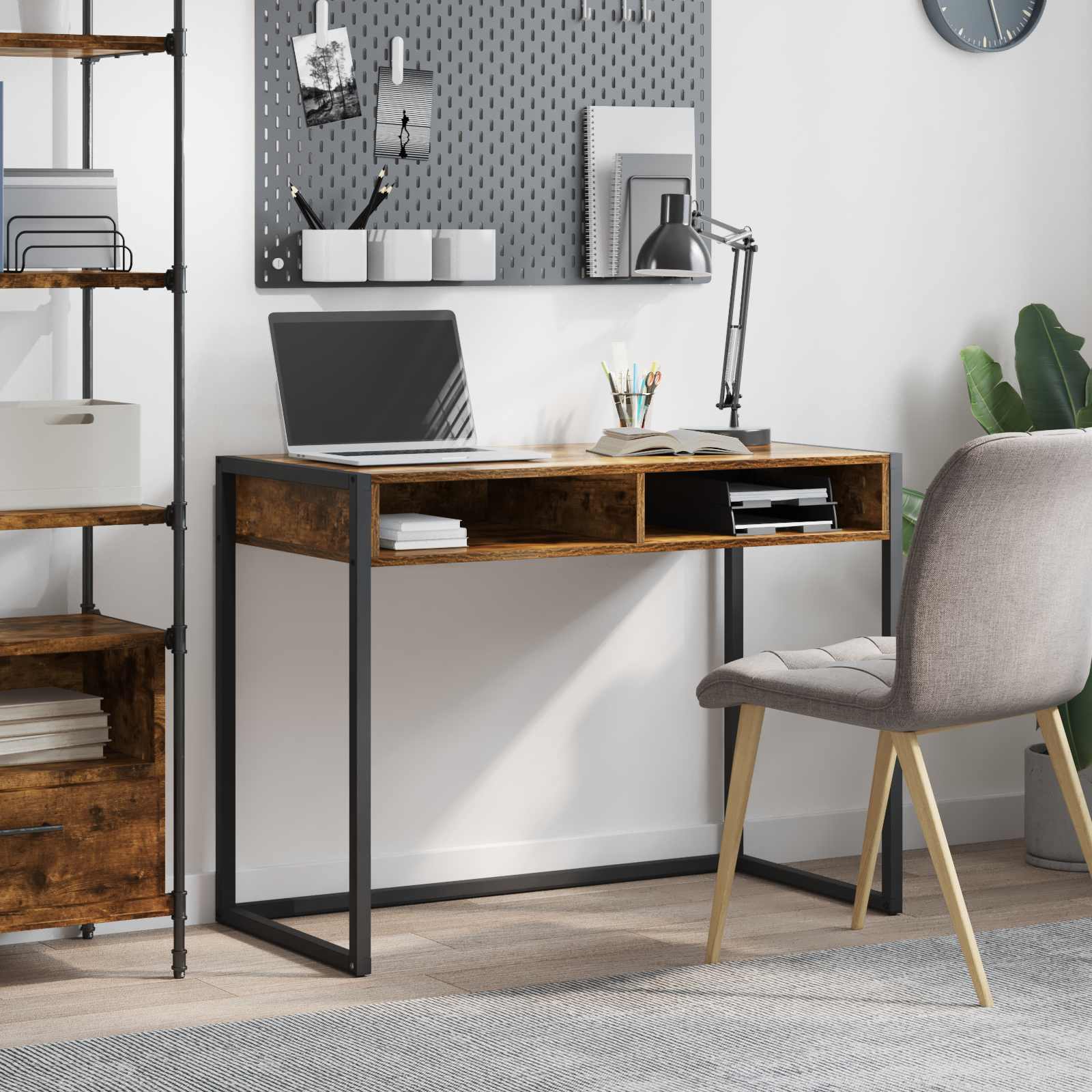 Bureau Chêne Fumé 100 x 50 x 75 cm Bois d'ingénierie - XIOS