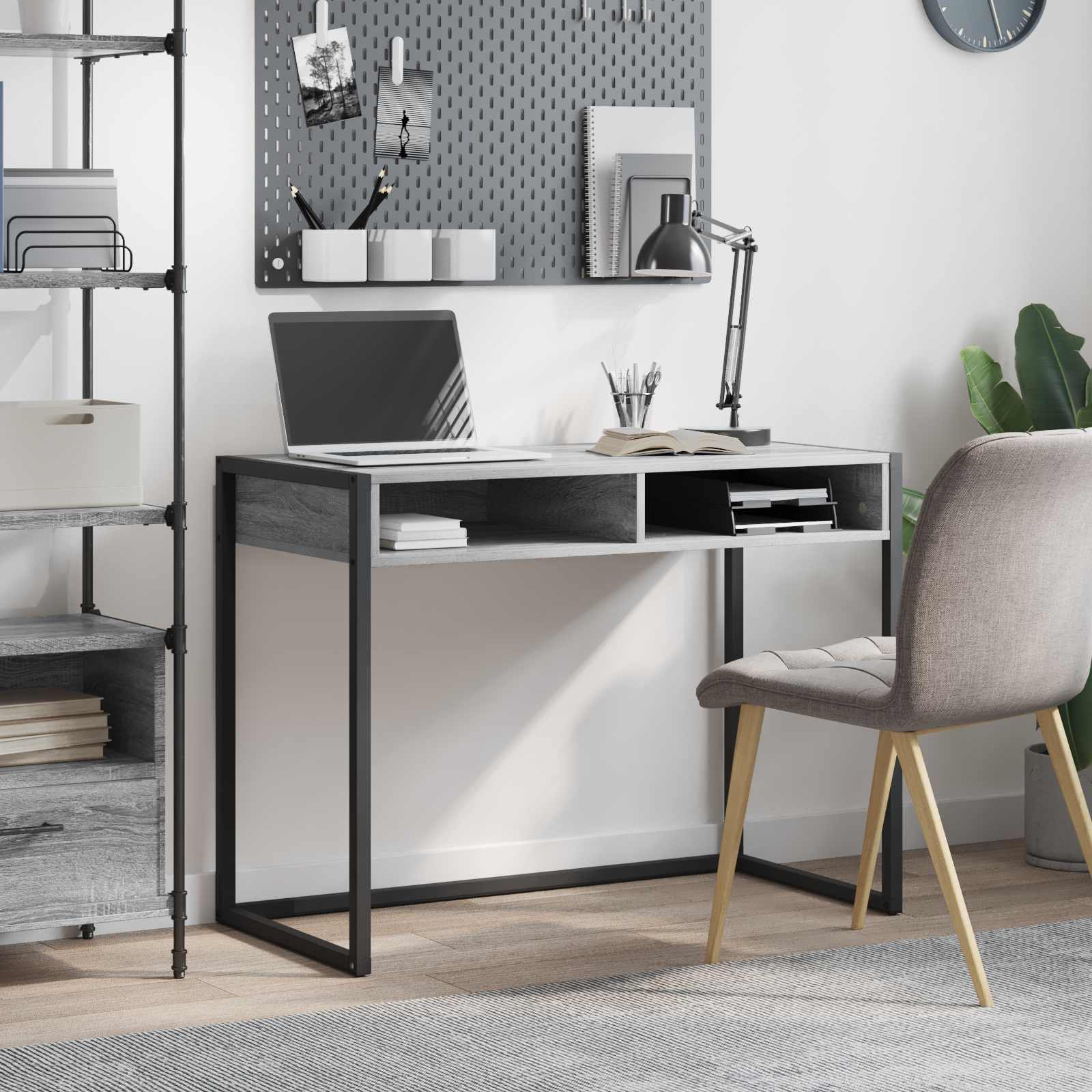 Bureau Gris Sonoma 100 x 50 x 75 cm Bois d'ingénierie - XIOS