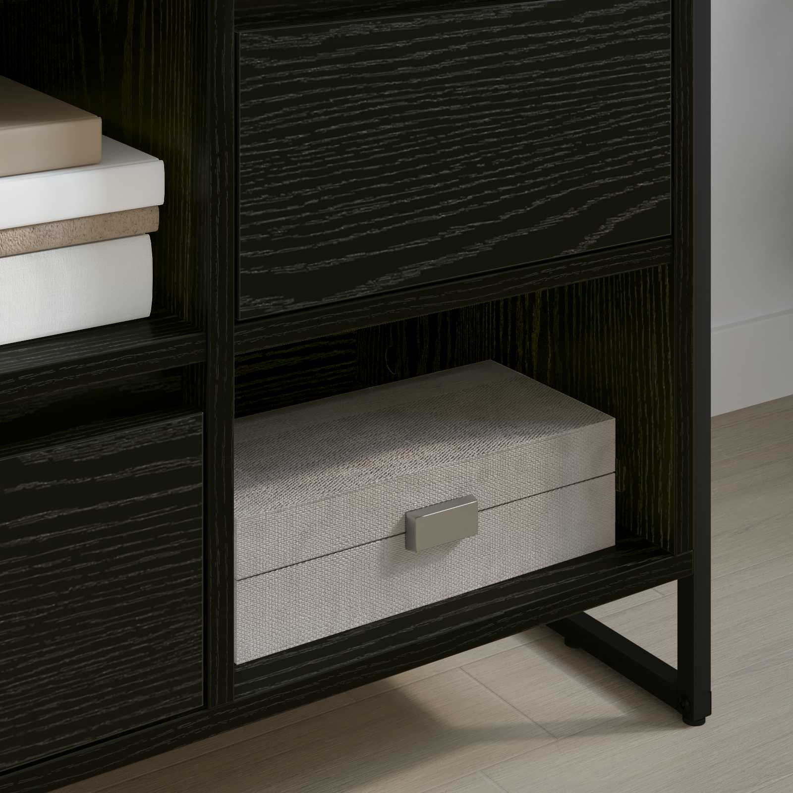 Meuble TV Chêne noir 100 x 36 x 49,5 cm Bois d'ingénierie - XIOS