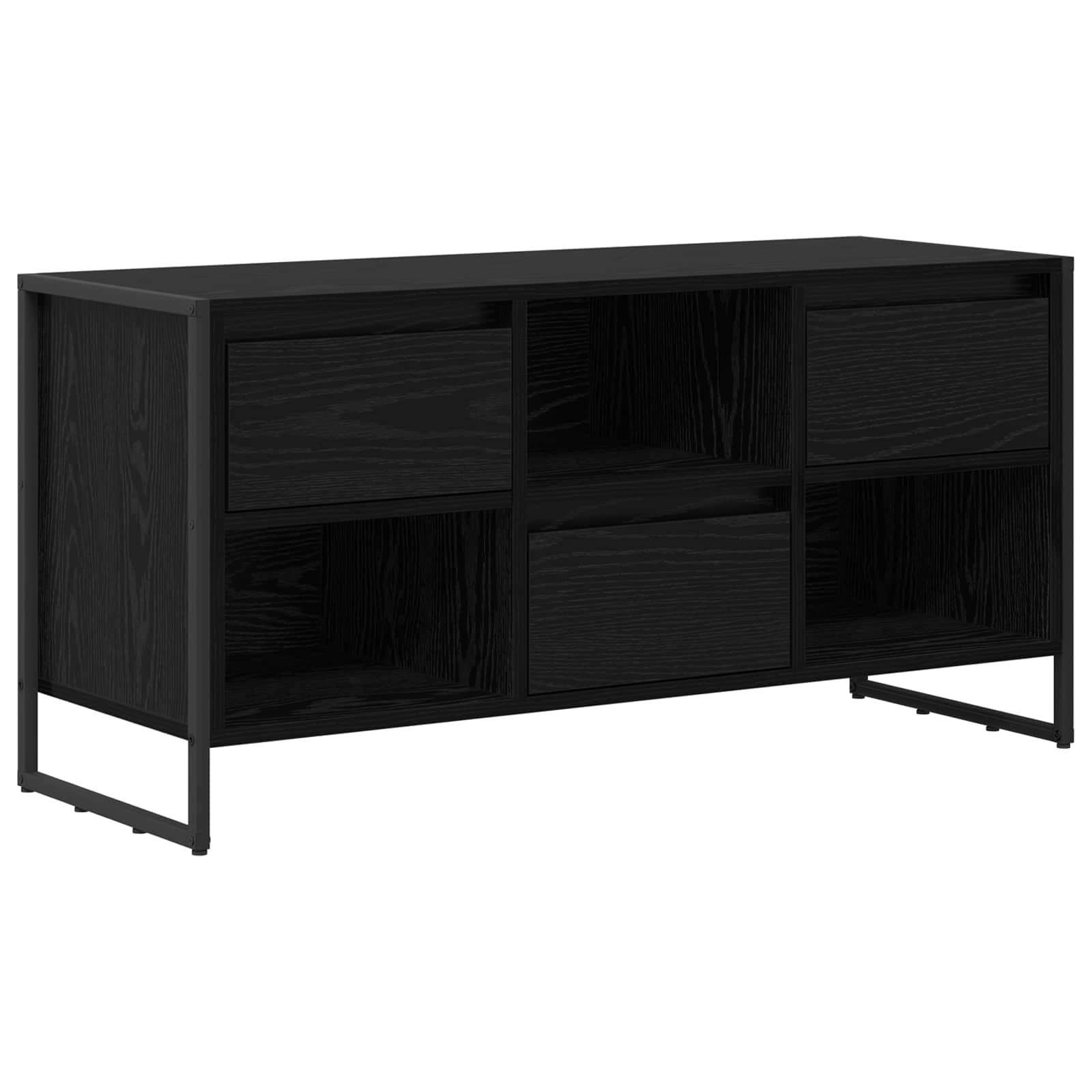 Meuble TV Chêne noir 100 x 36 x 49,5 cm Bois d'ingénierie - XIOS