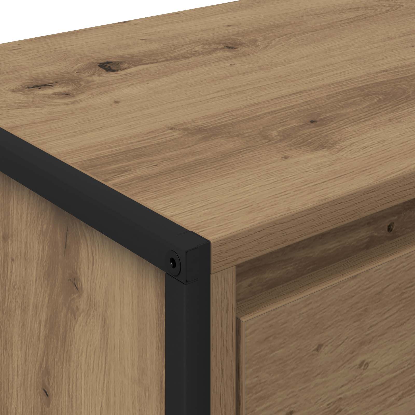 Meuble TV Chêne artisan 100 x 36 x 49,5 cm Bois d'ingénierie - XIOS