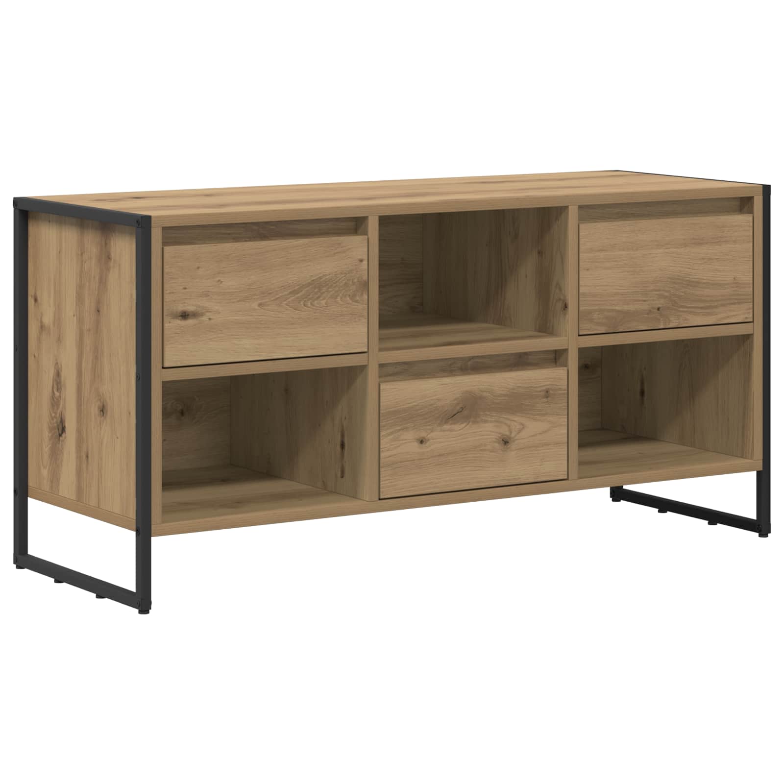 Meuble TV Chêne artisan 100 x 36 x 49,5 cm Bois d'ingénierie - XIOS