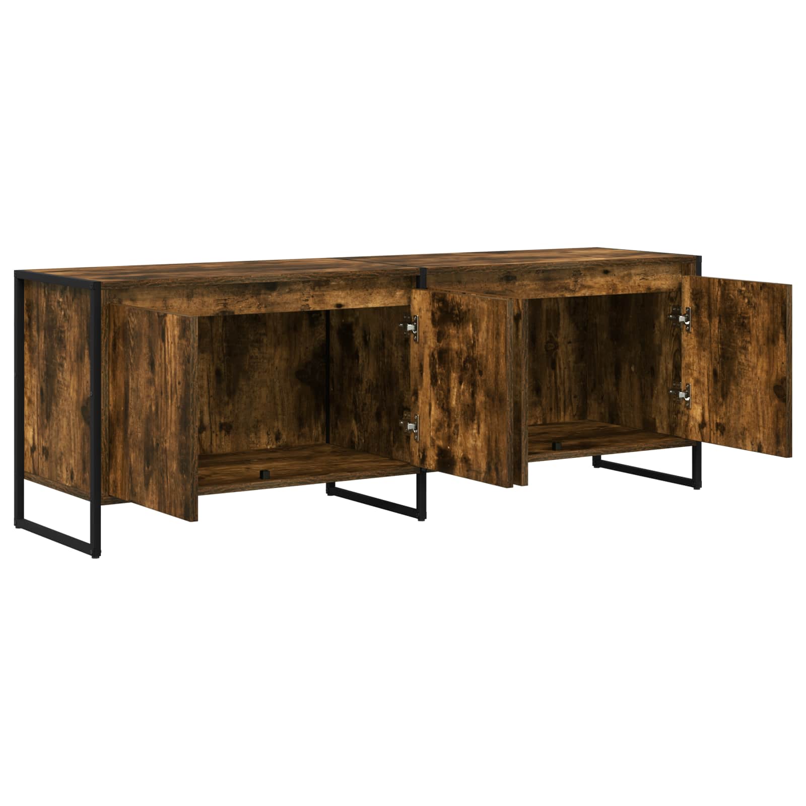 Meuble TV Chêne Fumé 140 x 36 x 49.5 cm Bois d'ingénierie - XIOS