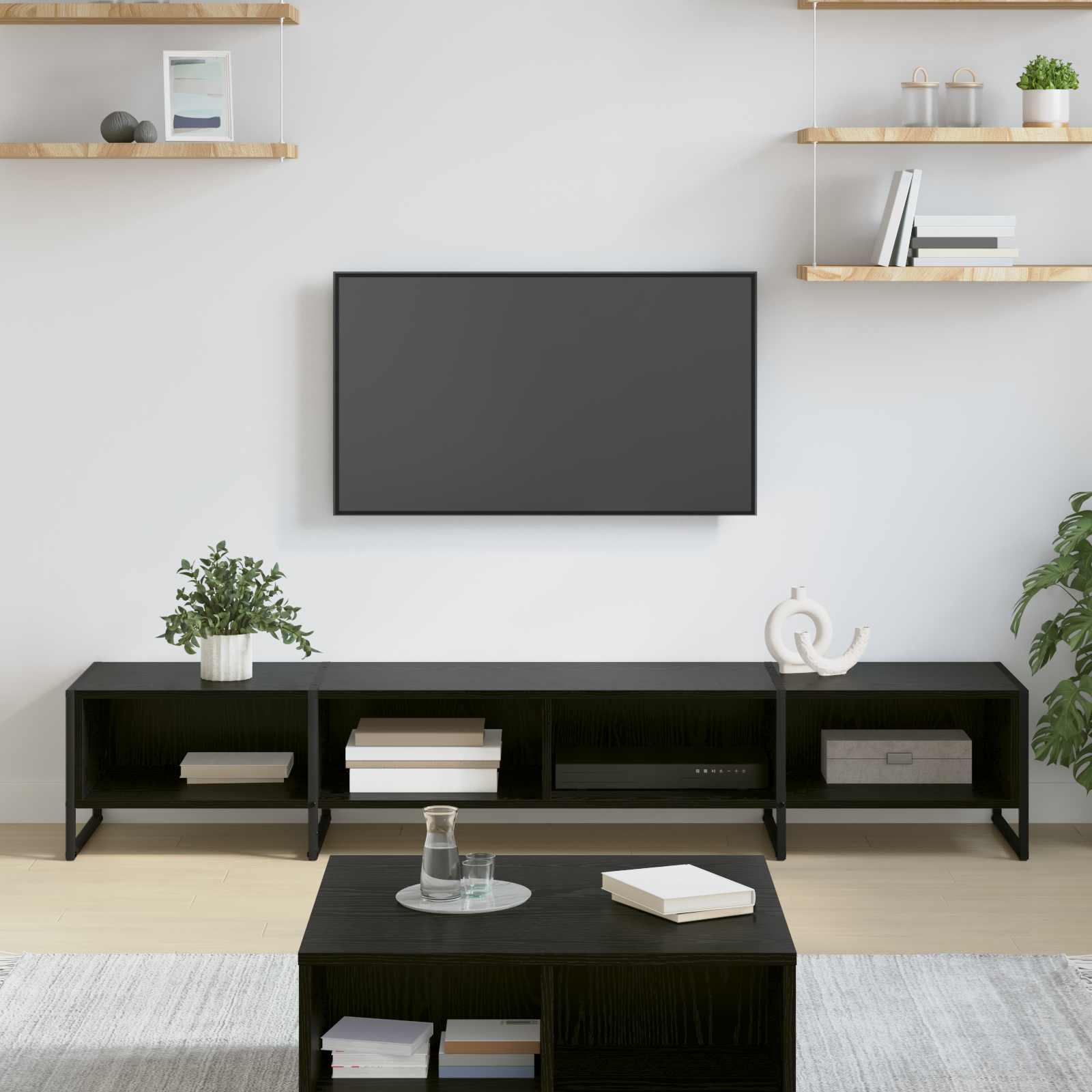 Meuble TV Chêne noir 170,5 x 36 x 30,5 cm Bois d'ingénierie - XIOS