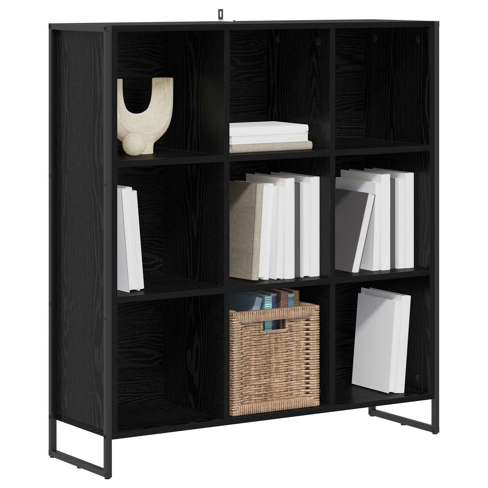 Bibliothèque Chêne noir 99,5 x 30 x 108,5 cm Bois d'ingénierie - XIOS