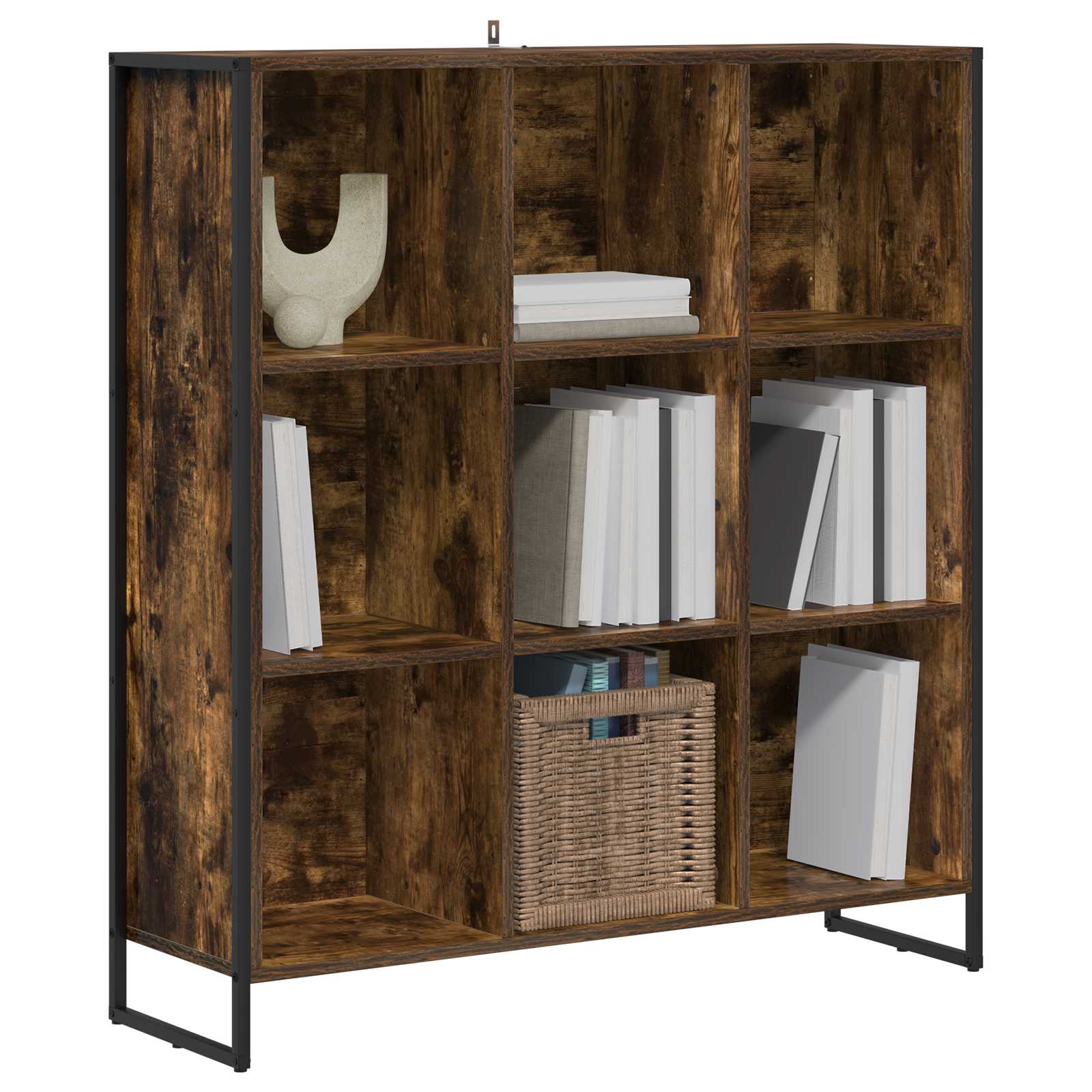 Bibliothèque Chêne Fumé 99,5 x 30 x 108,5 cm Bois d'ingénierie - XIOS