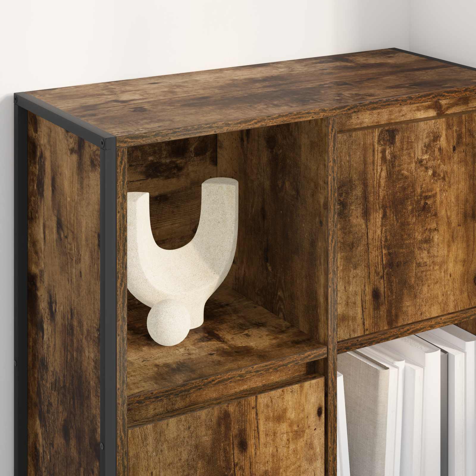 Bibliothèque Chêne Fumé 68 x 30 x 108.5 cm Bois d'ingénierie - XIOS