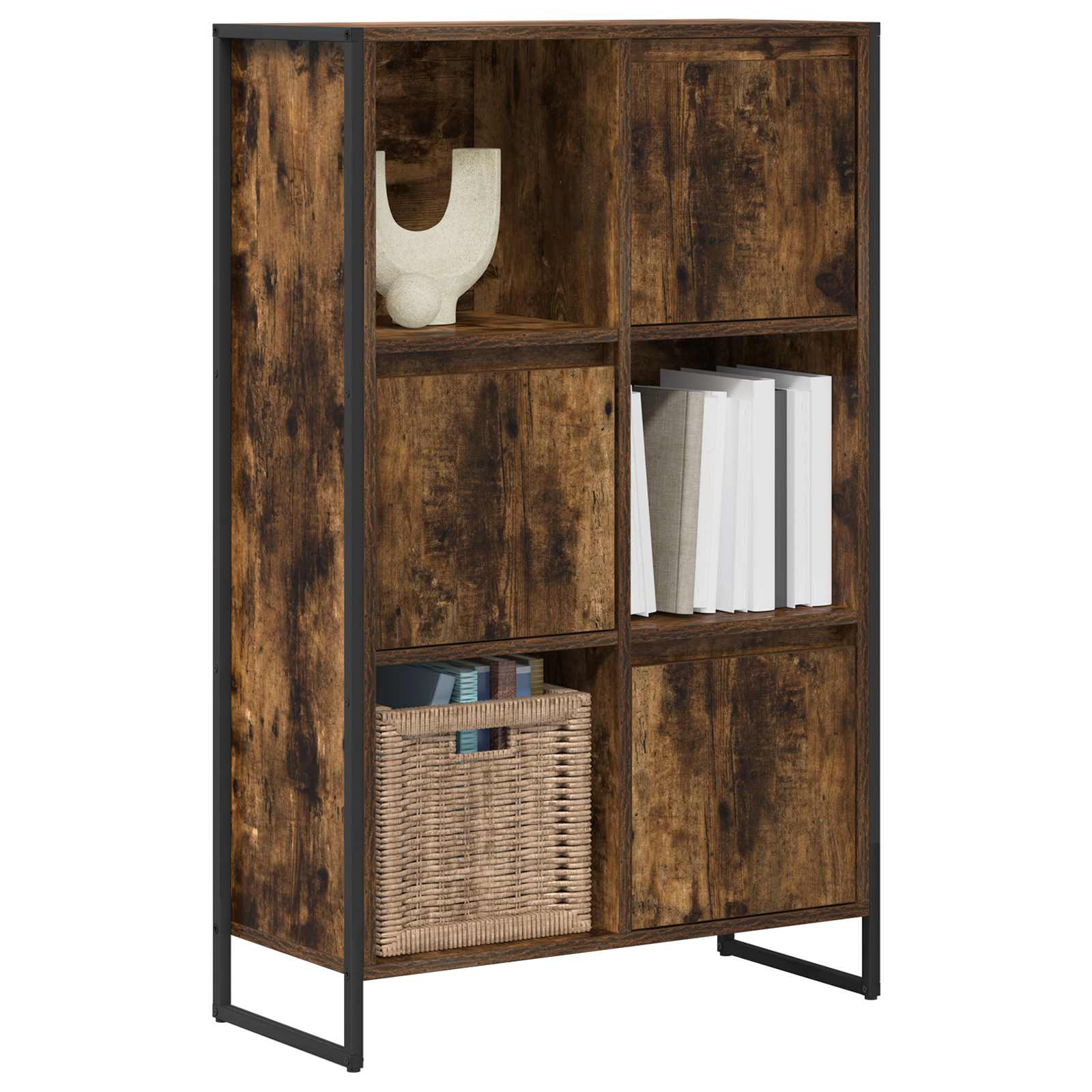 Bibliothèque Chêne Fumé 68 x 30 x 108.5 cm Bois d'ingénierie - XIOS