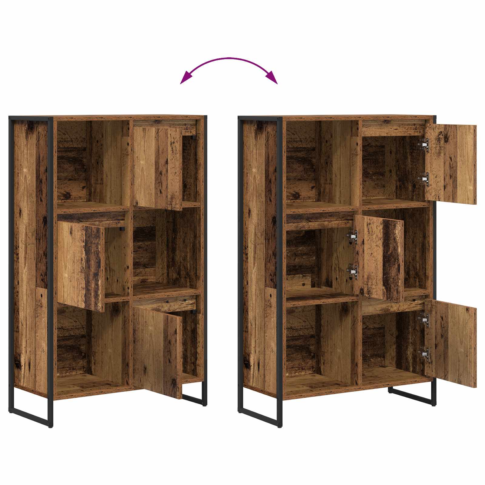 Bibliothèque Bois Ancien 68 x 30 x 108.5 cm Bois d'ingénierie - XIOS