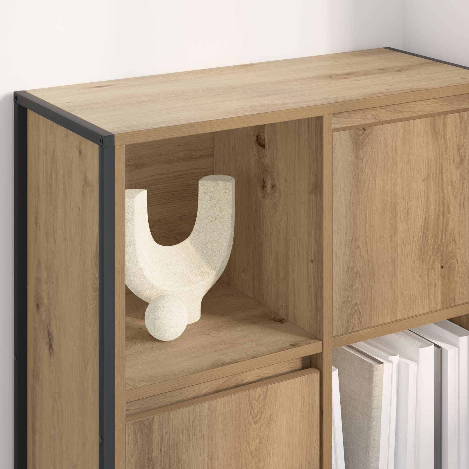 Bibliothèque Chêne artisan 68 x 30 x 108.5 cm Bois d'ingénierie - XIOS