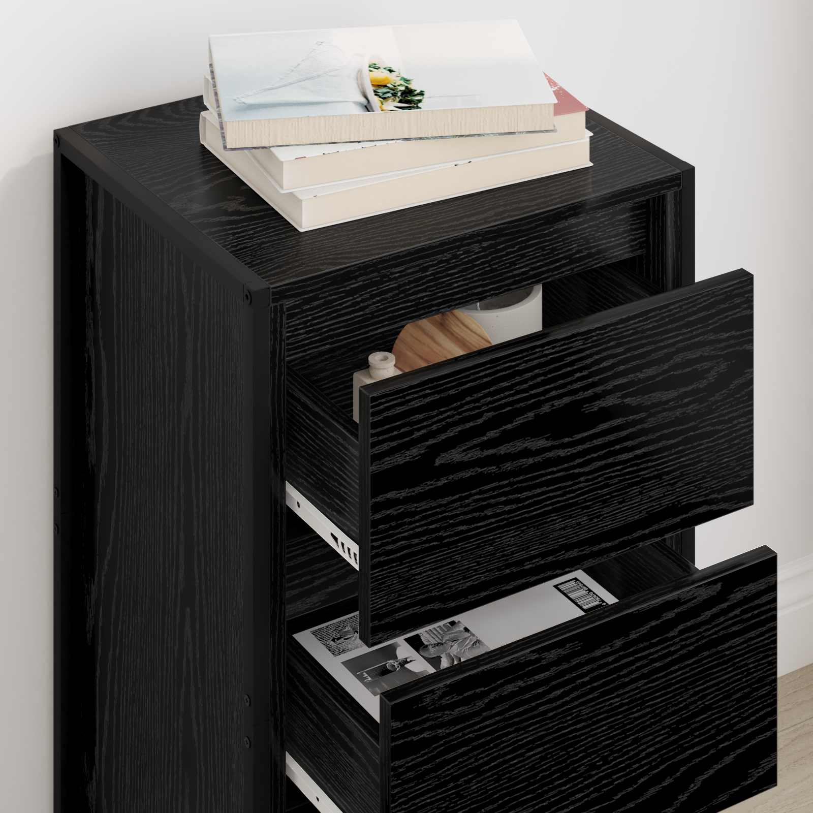 Buffet Chêne noir 42 x 36 x 75.5 cm Bois d'ingénierie - XIOS