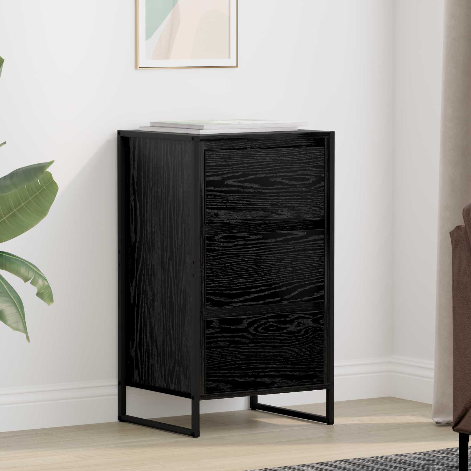 Buffet Chêne noir 42 x 36 x 75.5 cm Bois d'ingénierie - XIOS