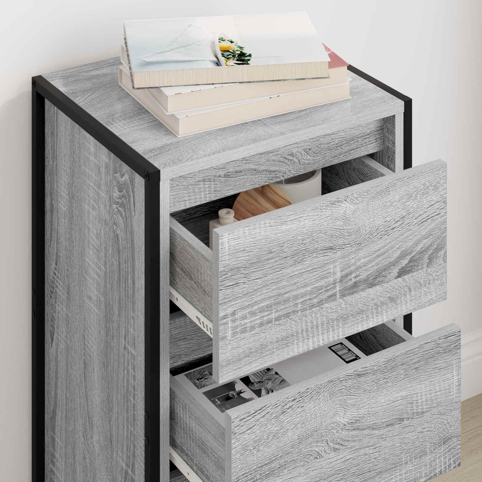 Buffet Gris Sonoma 42 x 36 x 75.5 cm Bois d'ingénierie - XIOS