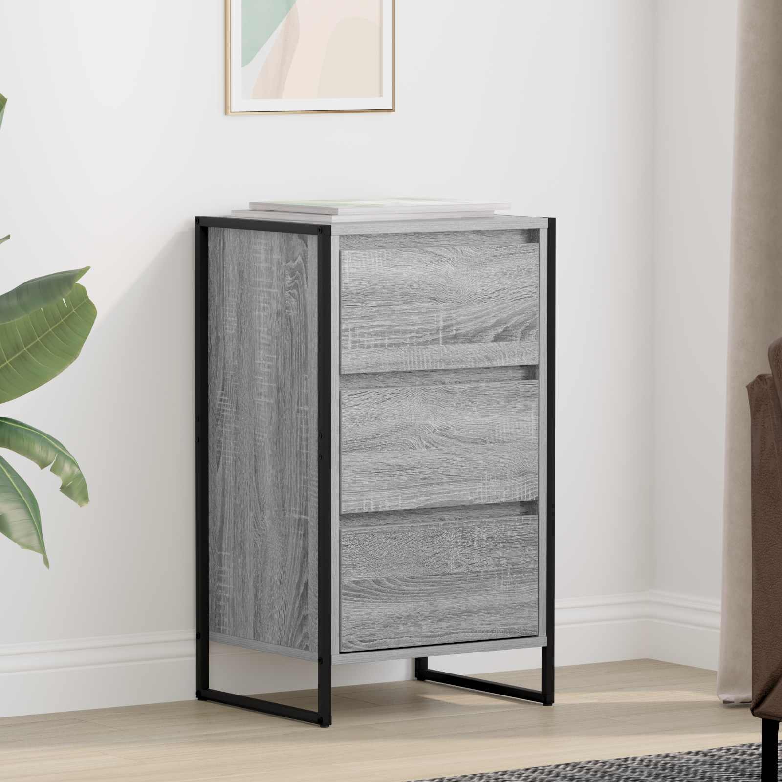 Buffet Gris Sonoma 42 x 36 x 75.5 cm Bois d'ingénierie - XIOS
