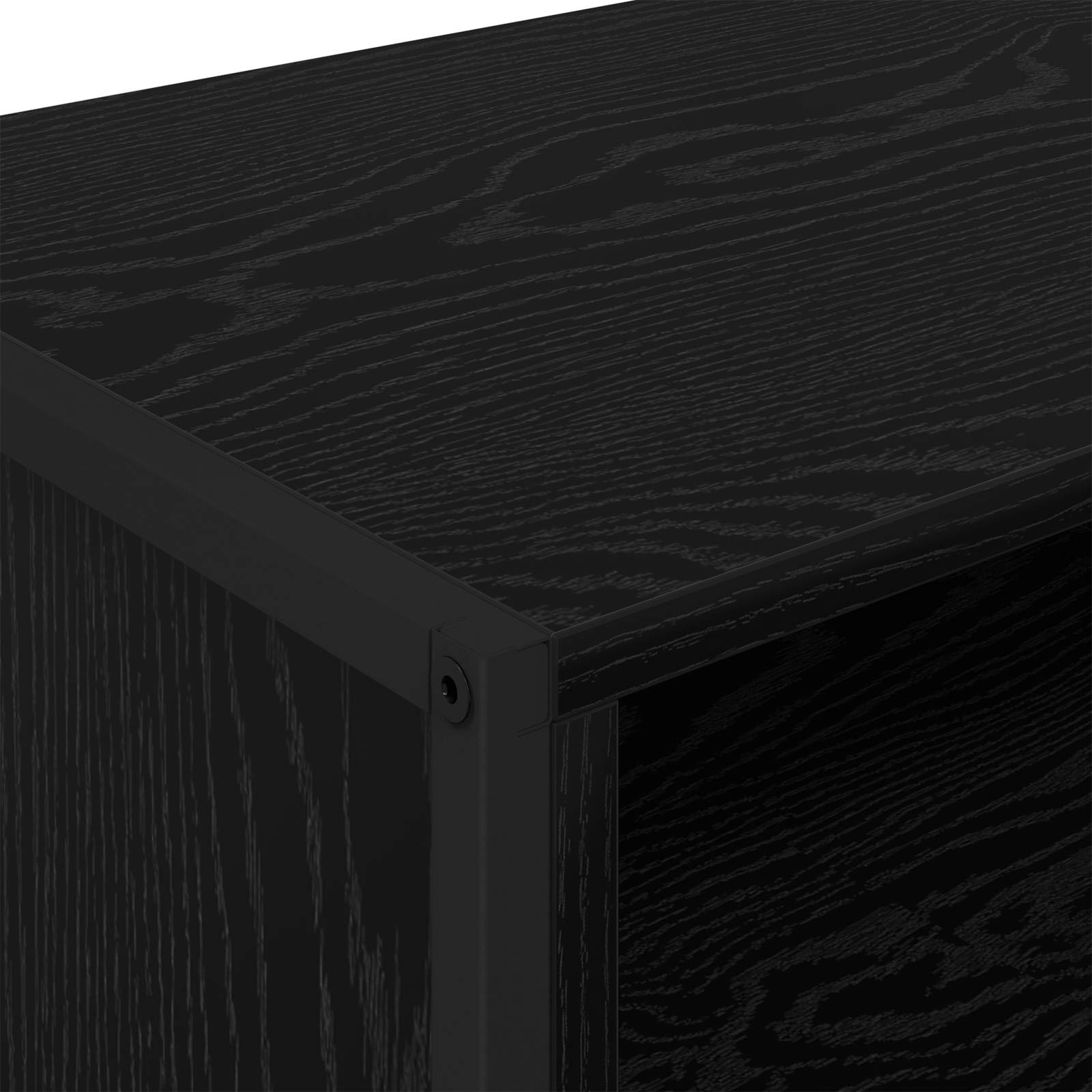 Meuble TV 100 x 36,5 x 30,5 cm Chêne noir Bois d'ingénierie