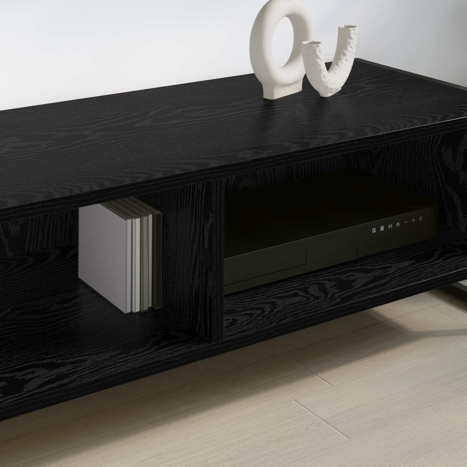 Meuble TV 100 x 36,5 x 30,5 cm Chêne noir Bois d'ingénierie