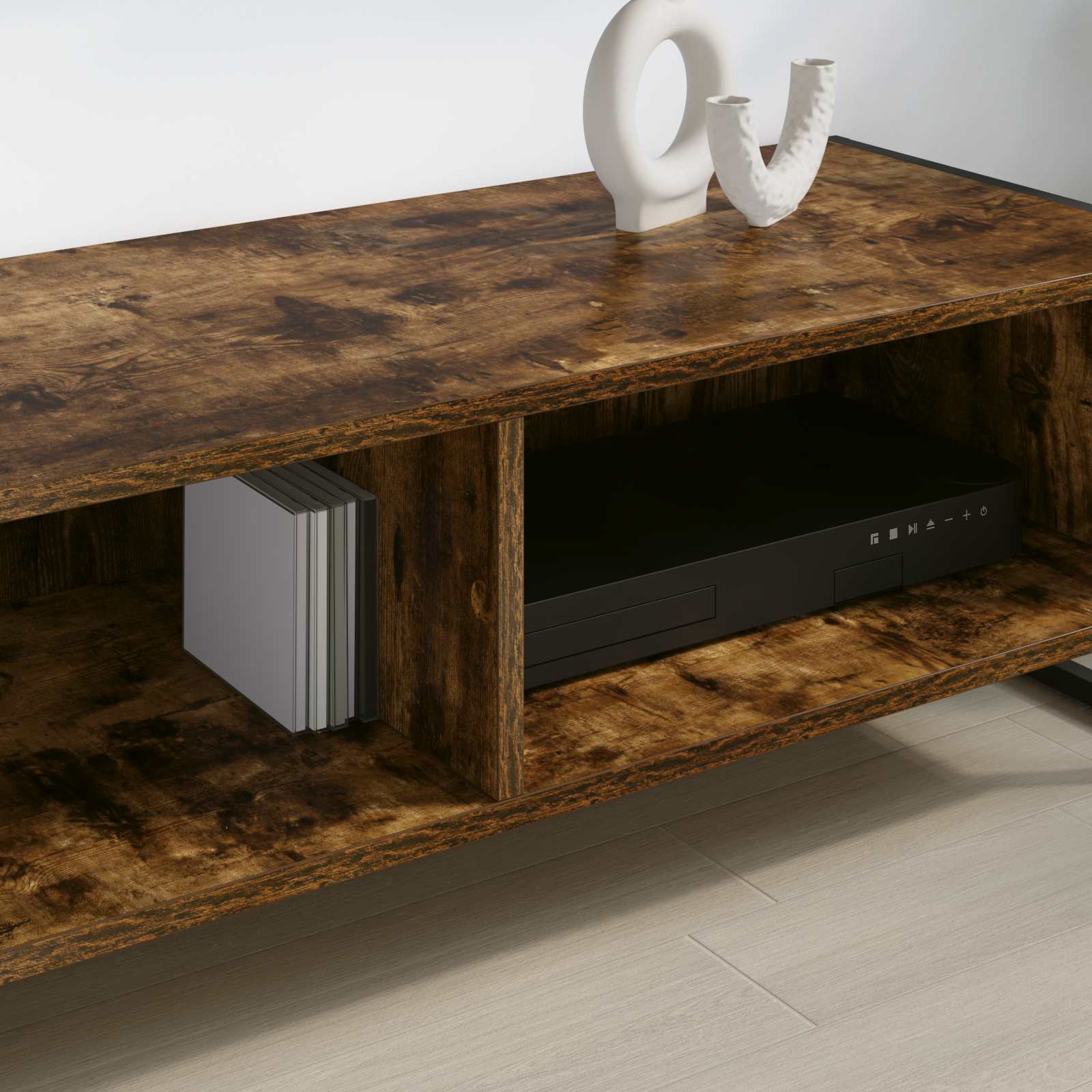 Meuble TV 100 x 36,5 x 30,5 cm Chêne Fumé Bois d'ingénierie - XIOS