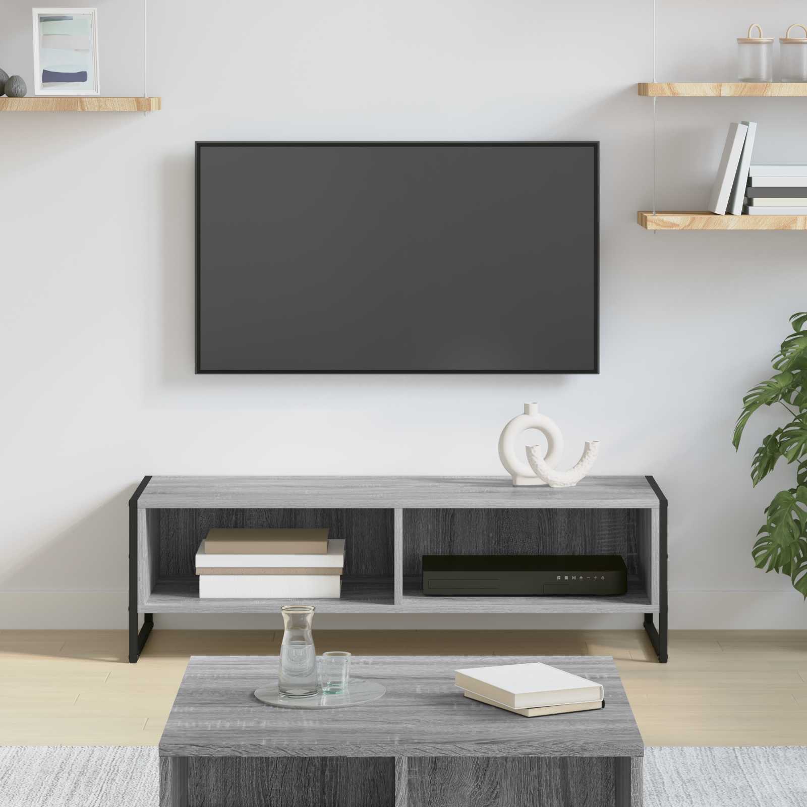 Meuble TV Gris Sonoma 100 x 36,5 x 30,5 cm Bois d'ingénierie - XIOS