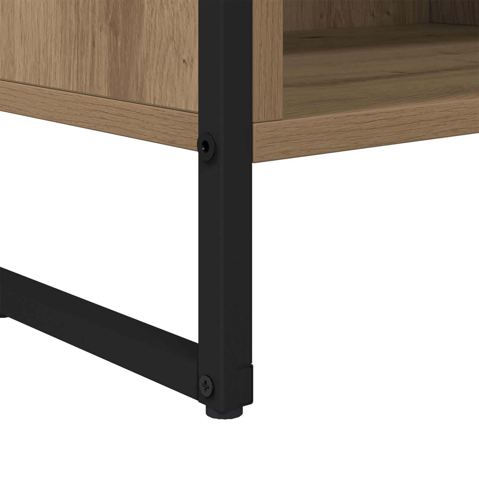 Meuble TV 100 x 36,5 x 30,5 cm Chêne artisan Bois d'ingénierie - XIOS