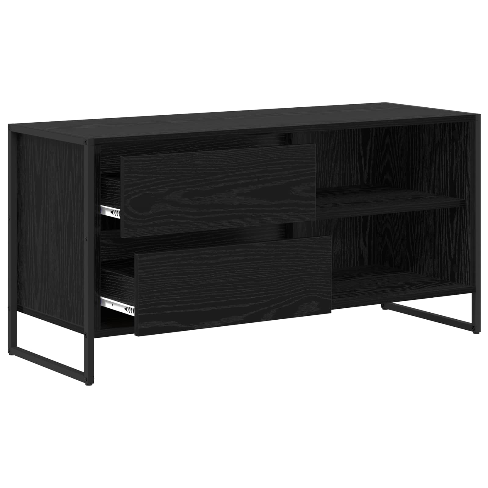 Meuble TV Chêne noir 100 x 36 x 49,5 cm Bois d'ingénierie - XIOS