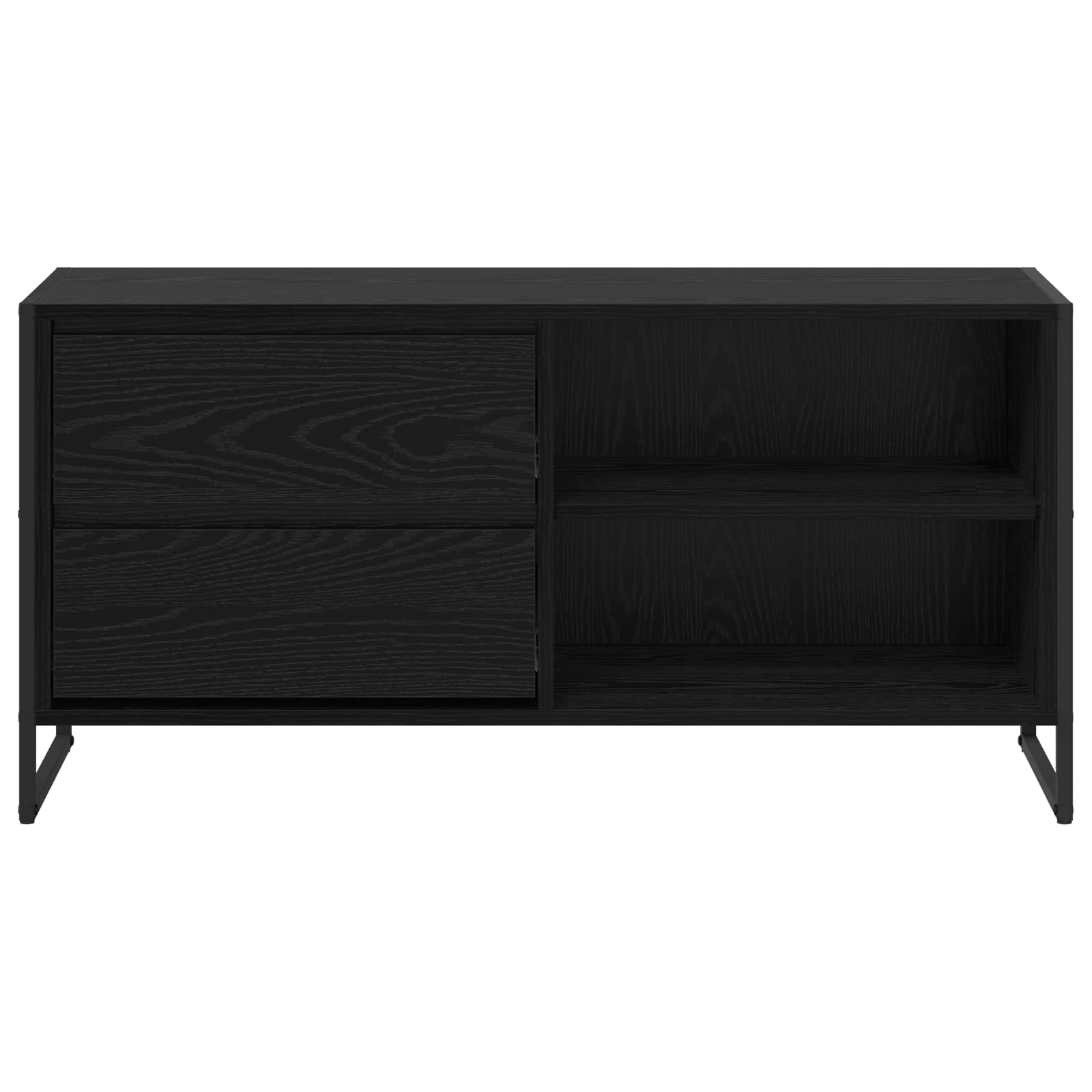 Meuble TV Chêne noir 100 x 36 x 49,5 cm Bois d'ingénierie - XIOS