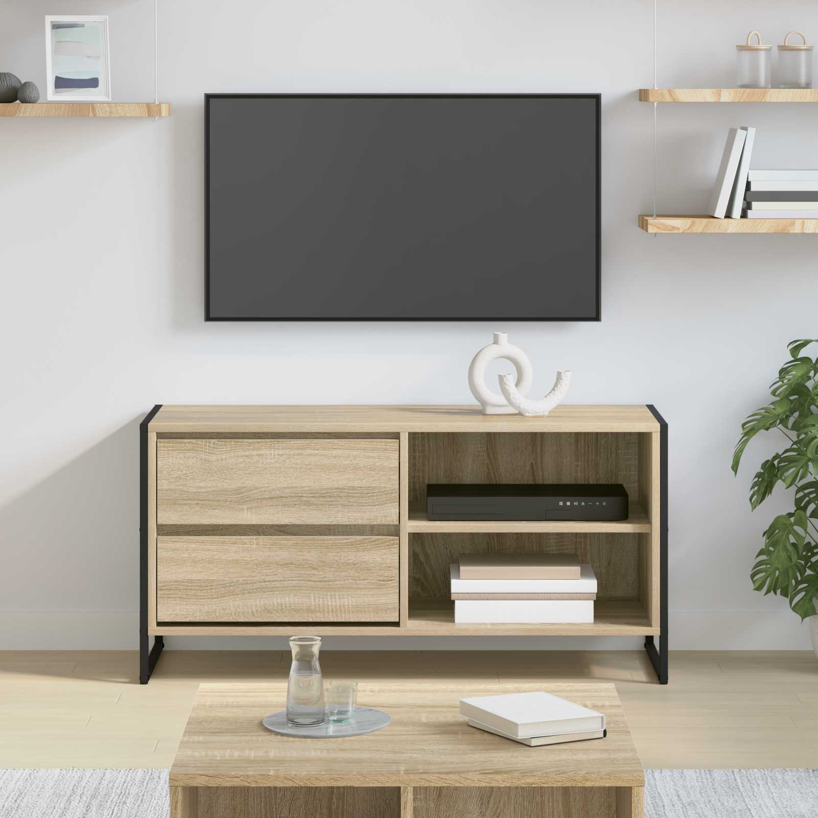 Meuble TV Sonoma 100 x 36 x 49,5 cm Bois d'ingénierie - XIOS