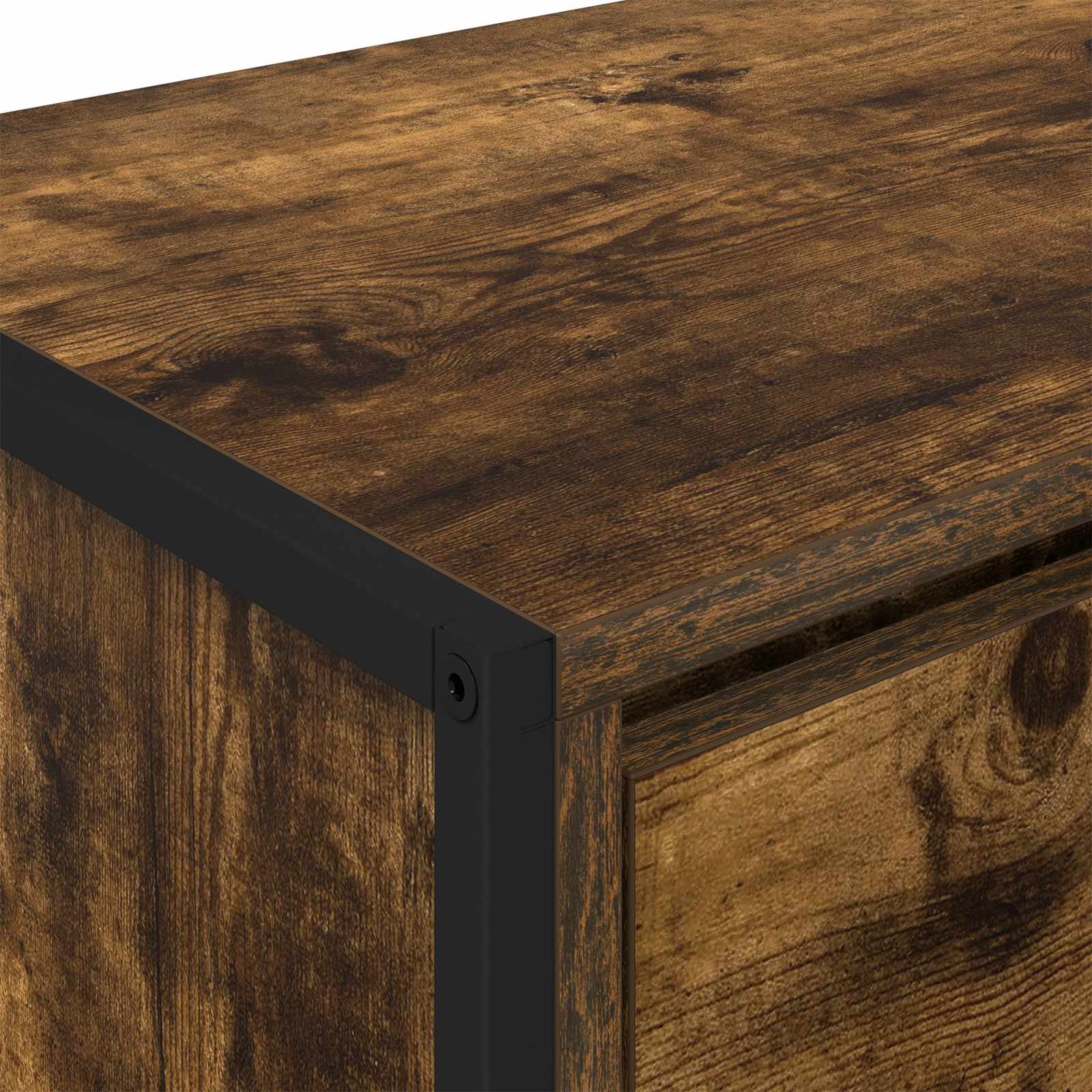 Meuble TV Chêne Fumé 100 x 36 x 49,5 cm Bois d'ingénierie - XIOS