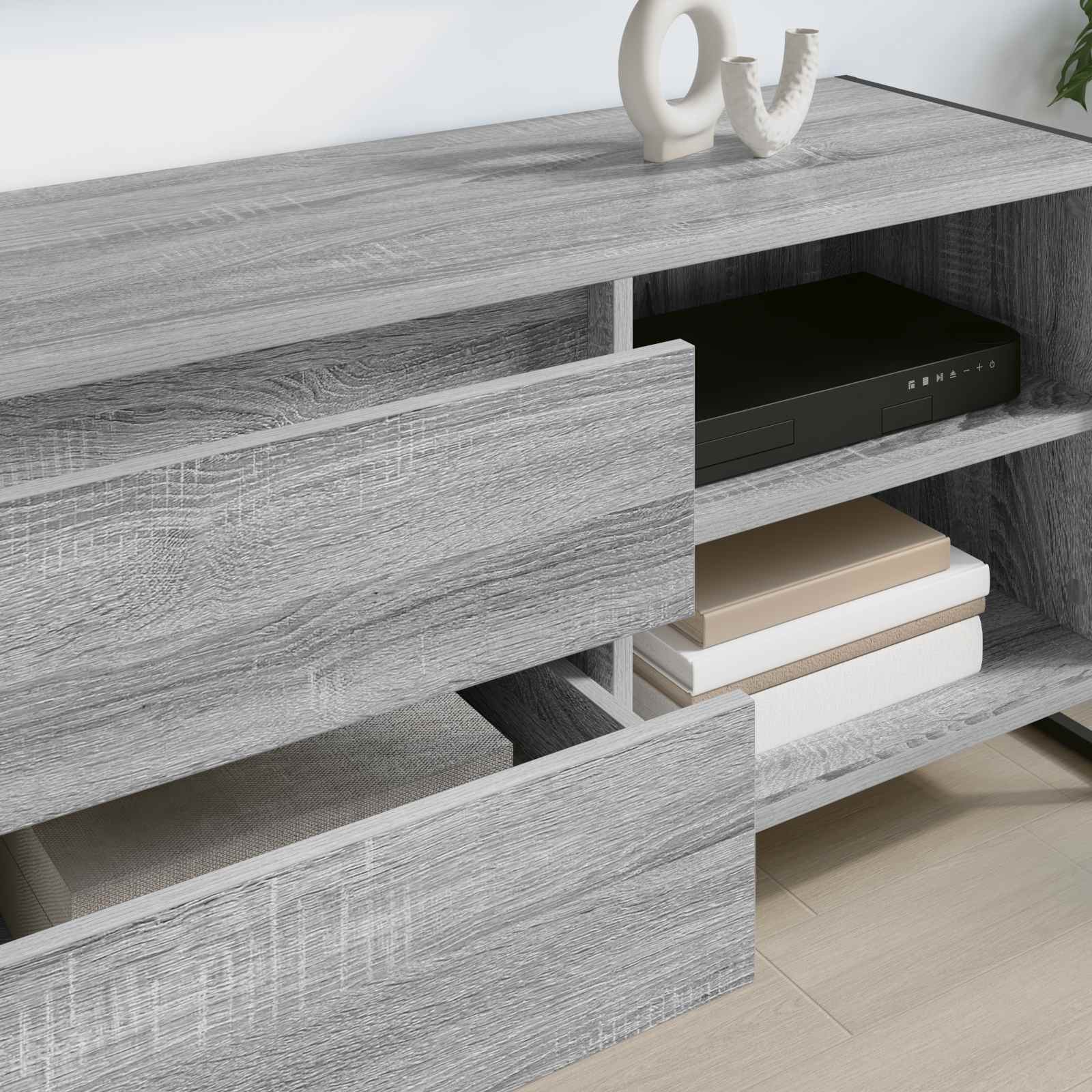 Meuble TV Gris Sonoma 100 x 36 x 49,5 cm Bois d'ingénierie - XIOS