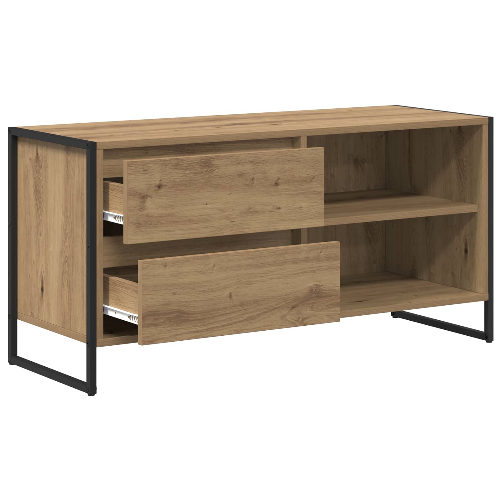 Meuble TV Chêne artisan 100 x 36 x 49,5 cm Bois d'ingénierie - XIOS