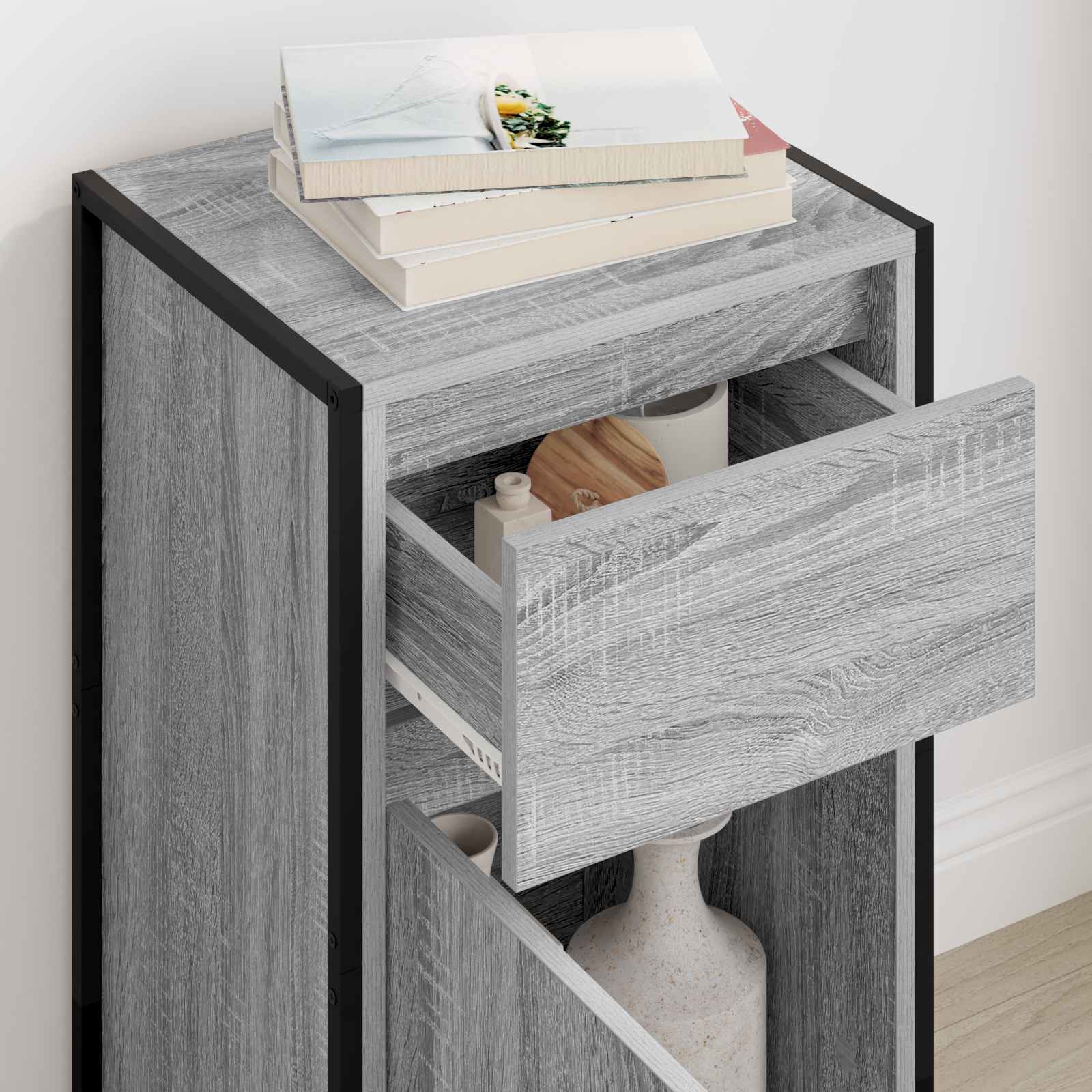 Buffet Gris Sonoma 81 x 36 x 150.5 cm Bois d'ingénierie - XIOS