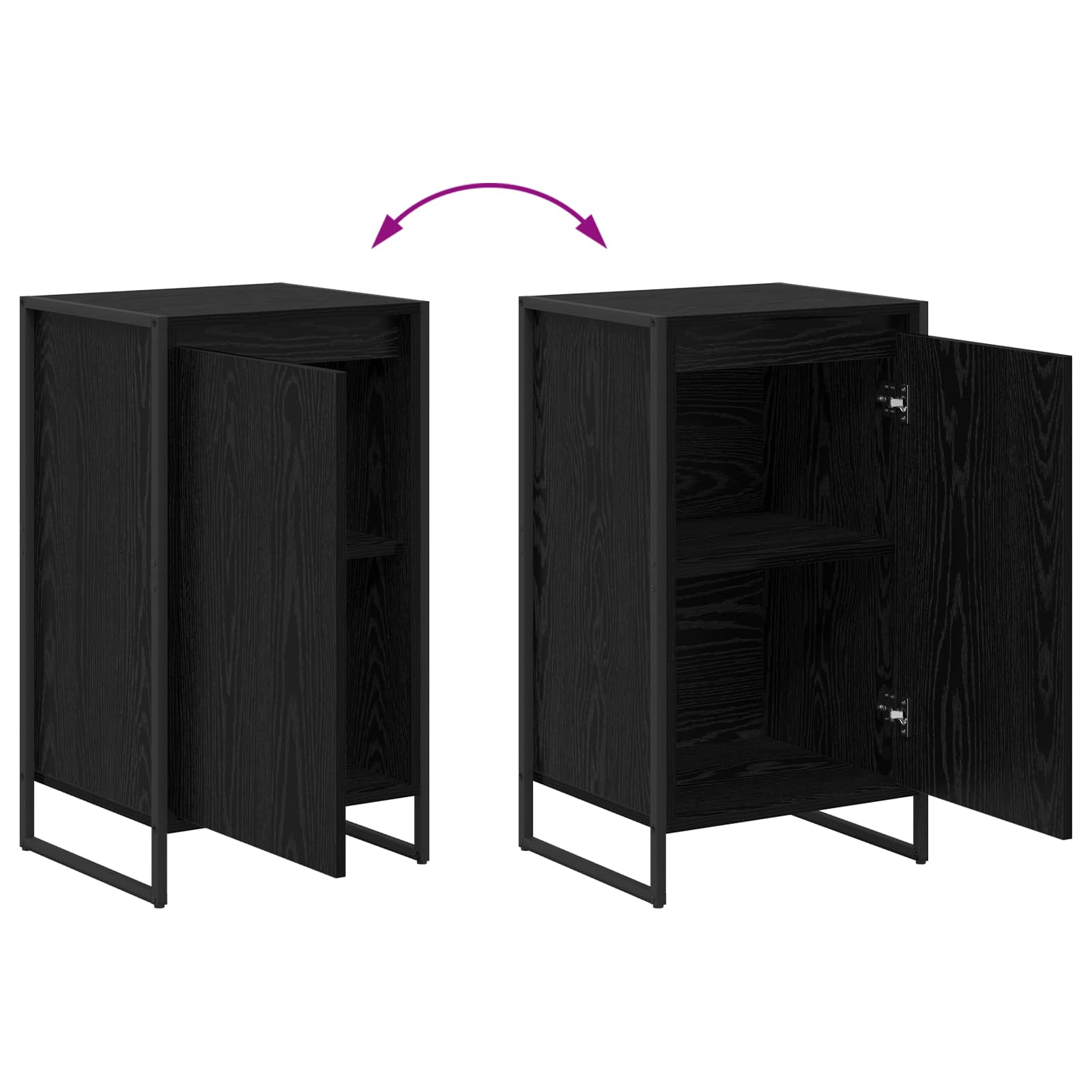 Buffet Chêne noir 43 x 36 x 75,5 cm Bois d'ingénierie - XIOS