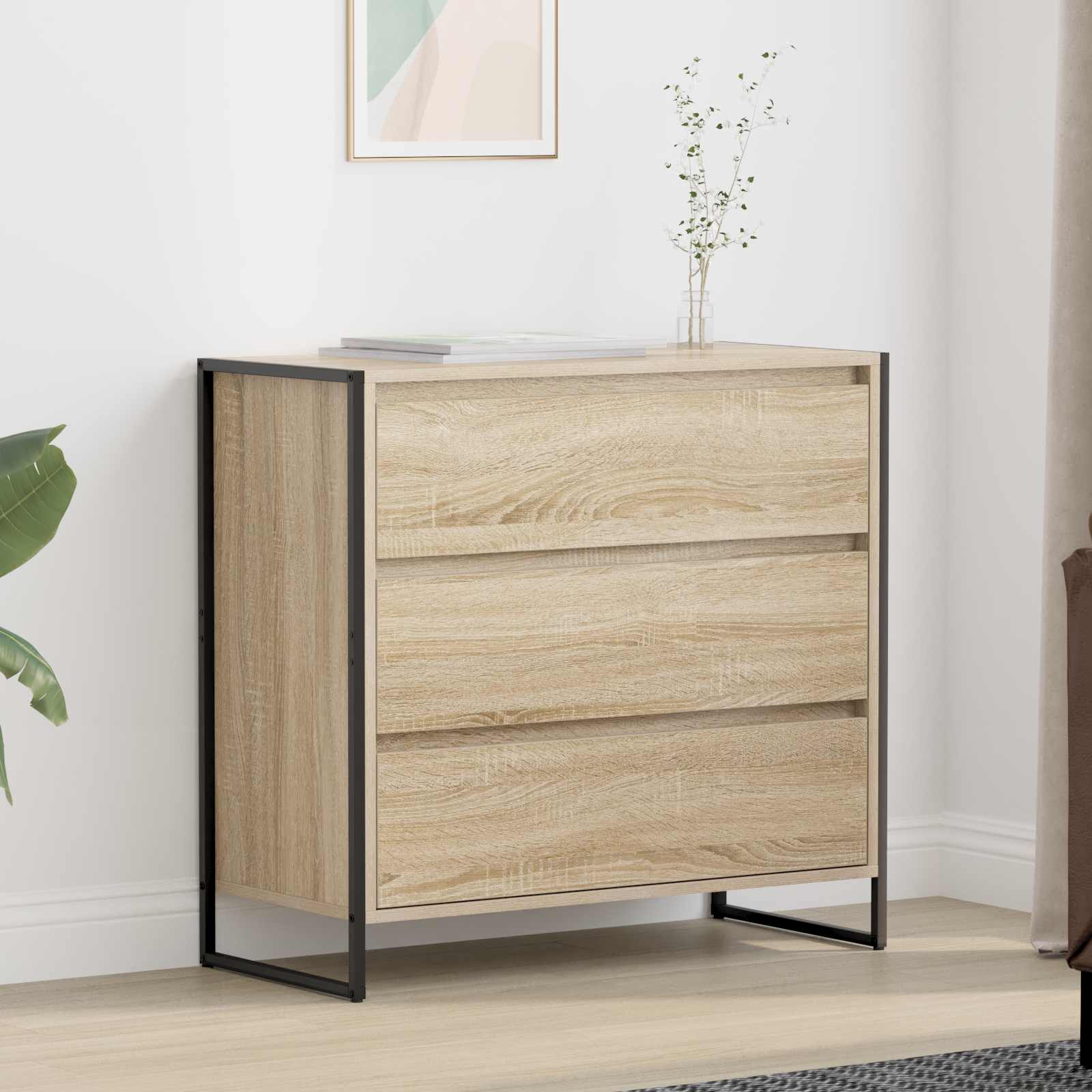 Buffet avec tiroir Sonoma 79 x 36 x 75.5 cm Bois d'ingénierie - XIOS