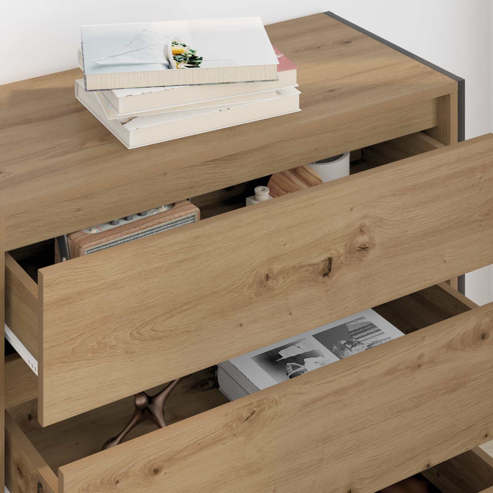 Buffet Chêne artisan 79 x 36 x 75.5 cm Bois d'ingénierie - XIOS