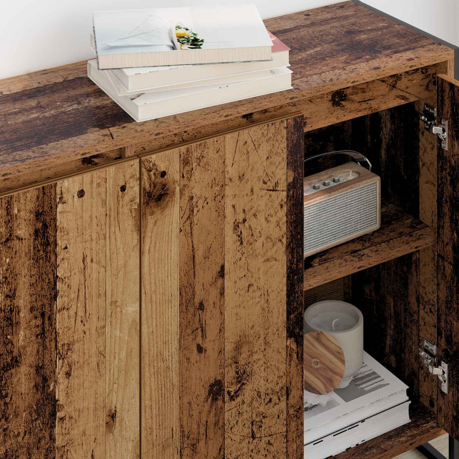 Meuble d'appoint Bois Ancien 96,5 x 30 x 75 cm - XIOS