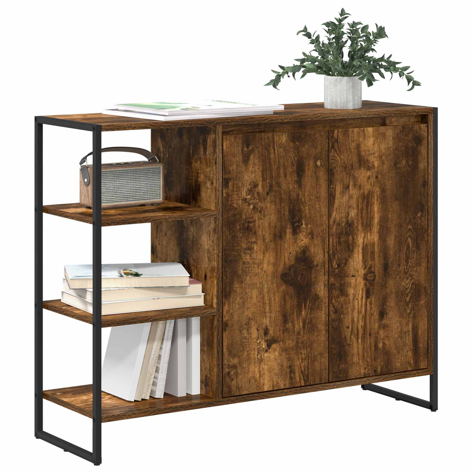 Meuble d'appoint Chêne Fumé 96,5 x 30 x 75 cm Bois d'ingénierie - XIOS