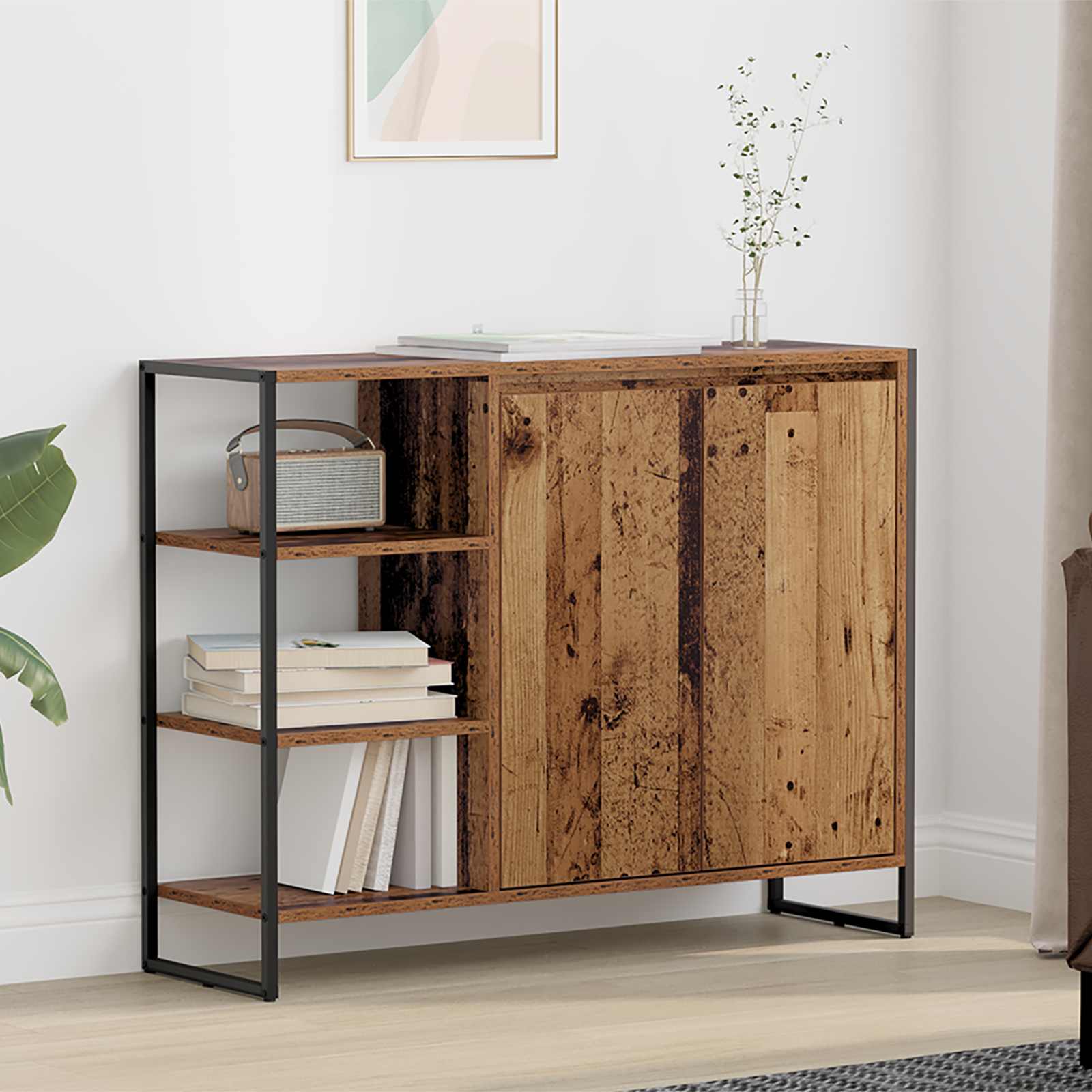Meuble d'appoint Bois Ancien 96,5 x 30 x 75 cm - XIOS