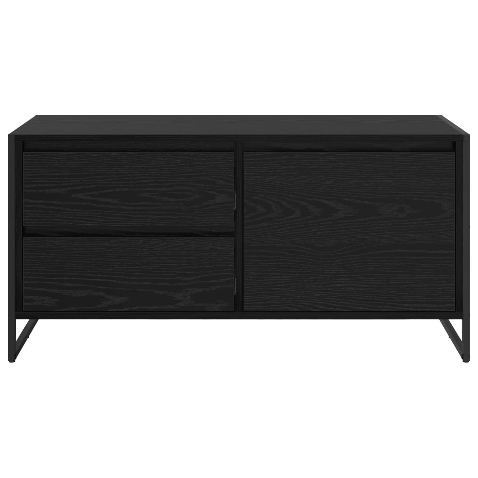 Meuble TV Chêne noir 100 x 36 x 49.5 cm Bois d'ingénierie - XIOS