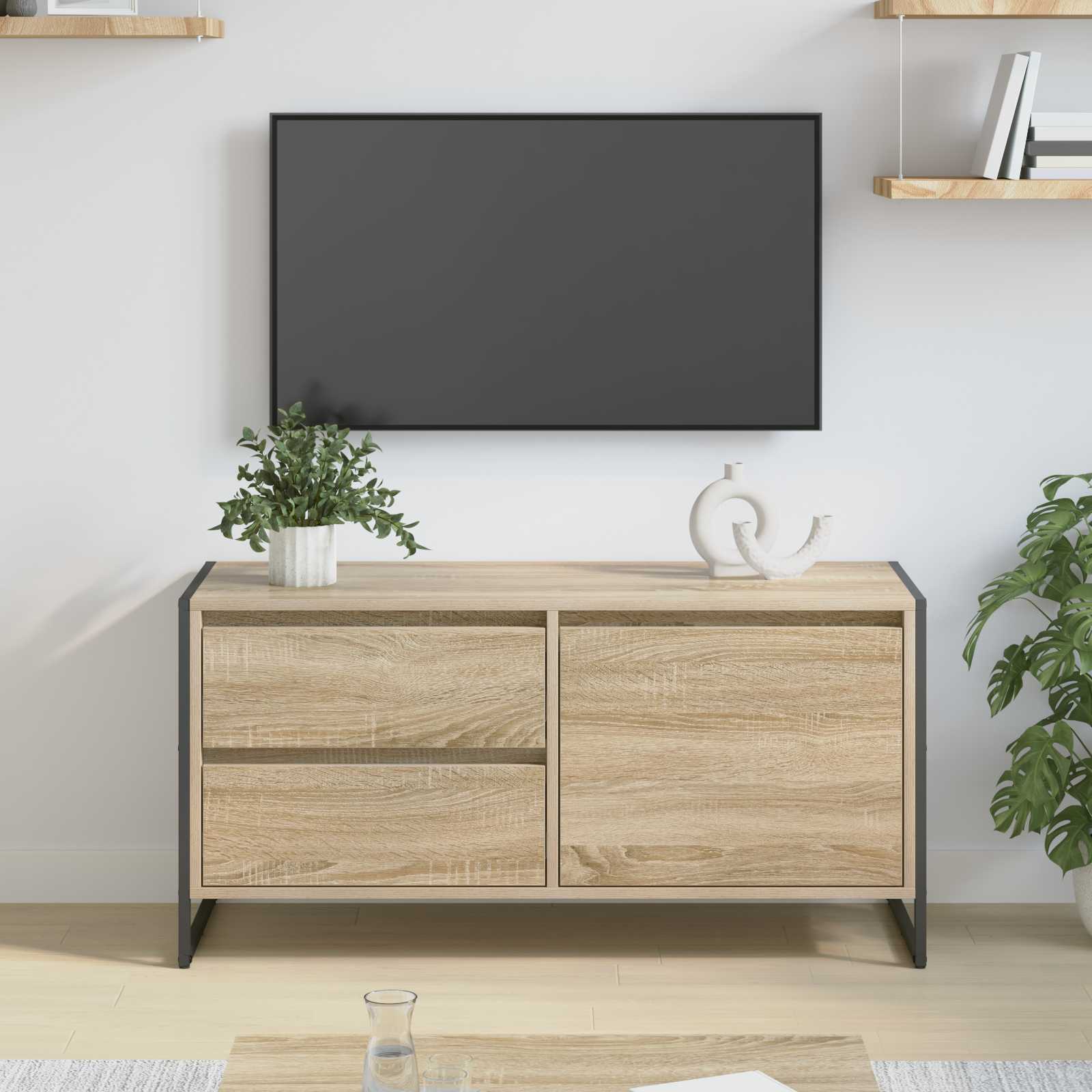 Meuble TV Sonoma 100 x 36 x 49.5 cm Bois d'ingénierie - XIOS