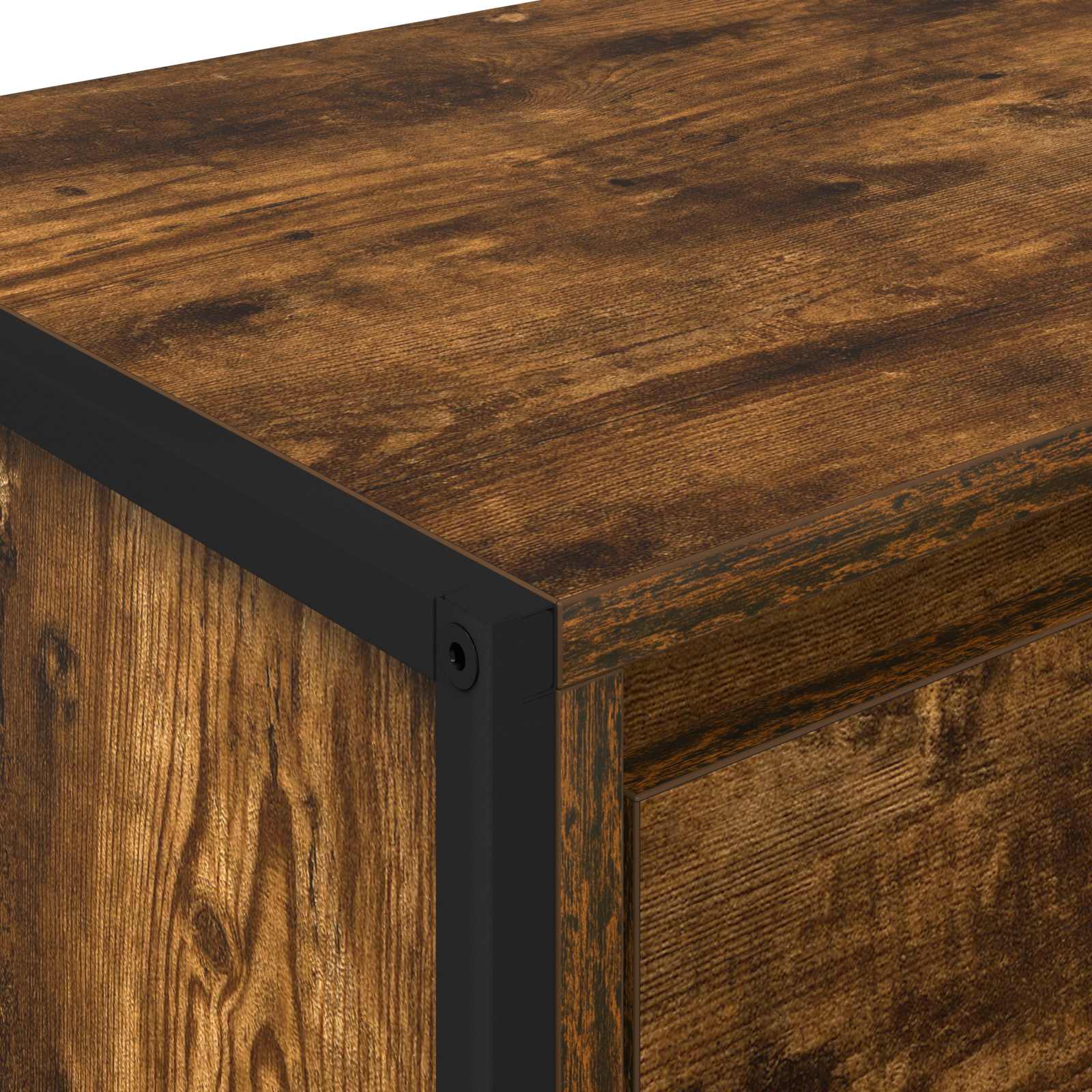 Meuble TV Chêne Fumé 100 x 36 x 49.5 cm Bois d'ingénierie - XIOS