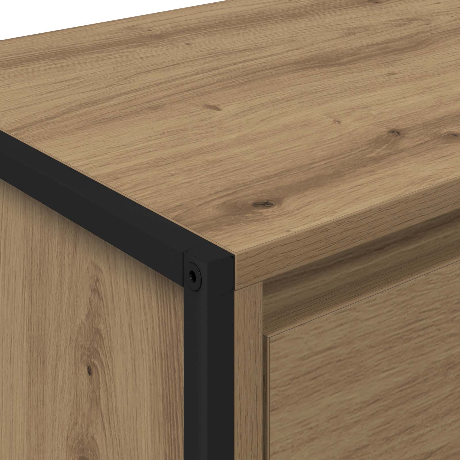 Meuble TV Chêne artisan 100 x 36 x 49.5 cm Bois d'ingénierie - XIOS