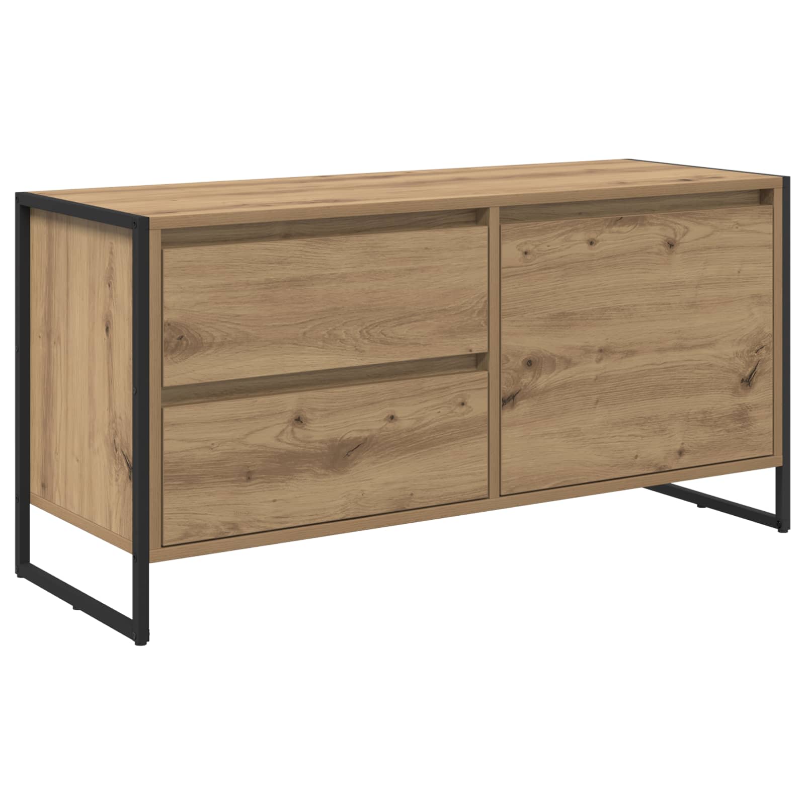 Meuble TV Chêne artisan 100 x 36 x 49.5 cm Bois d'ingénierie - XIOS