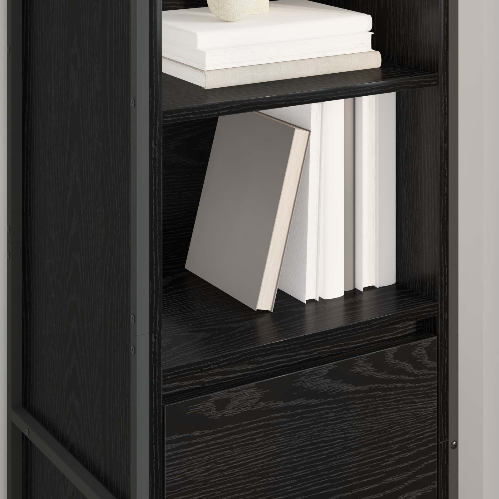 Bibliothèque Chêne noir 43 x 36 x 150.5 cm Bois d'ingénierie - XIOS