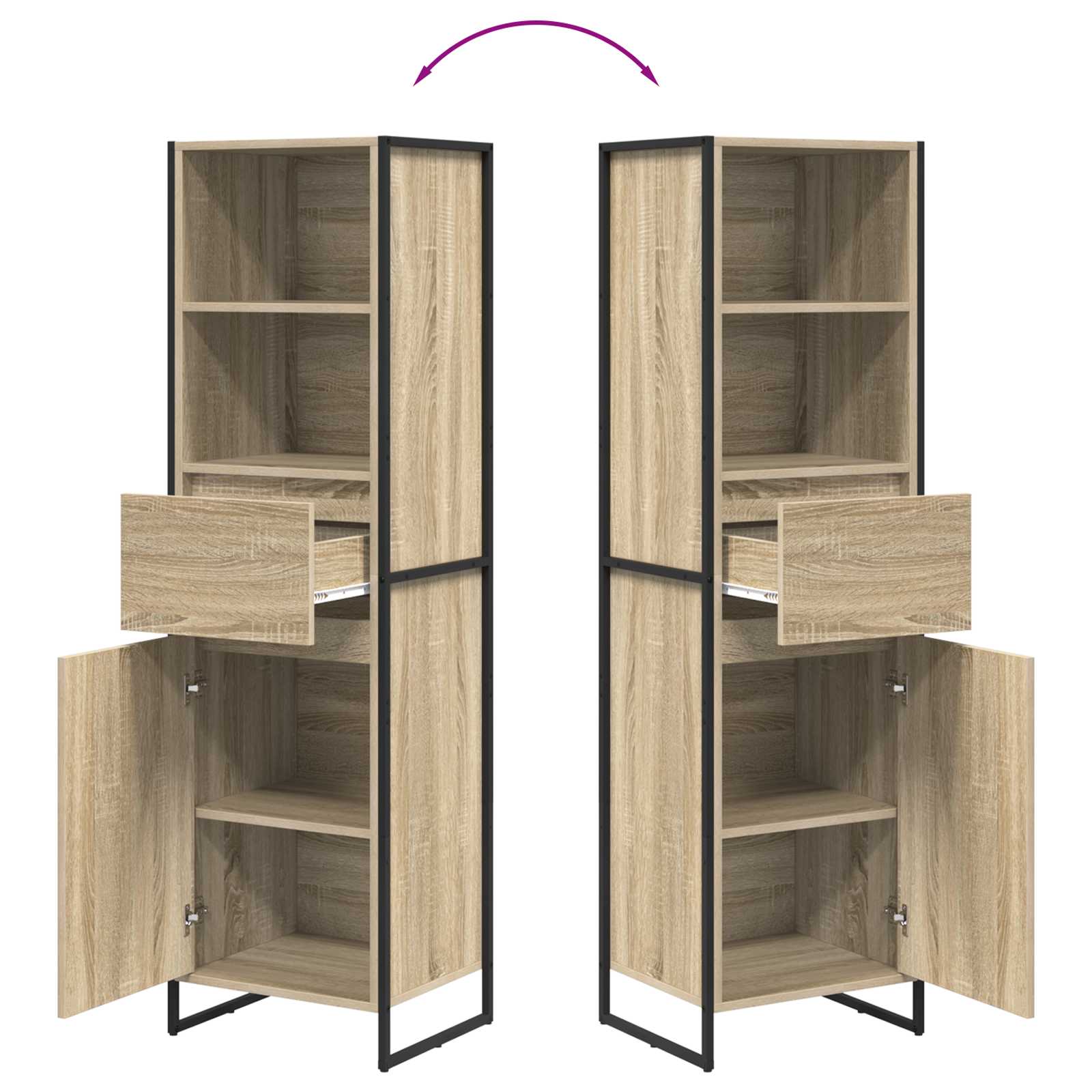Bibliothèque Sonoma 43 x 36 x 150.5 cm Bois d'ingénierie - XIOS